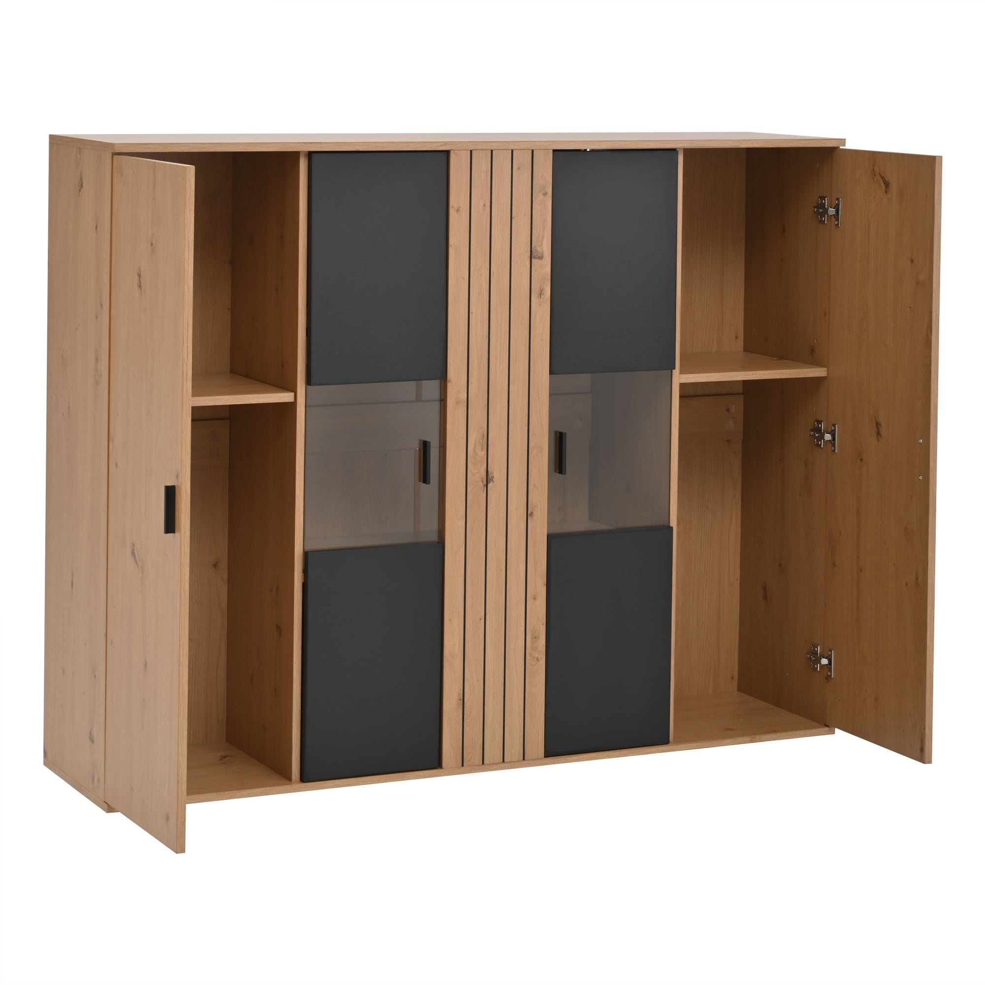 Logidon sideboard 140 x 35 x 113 cm Adjustable dividers 4 doors