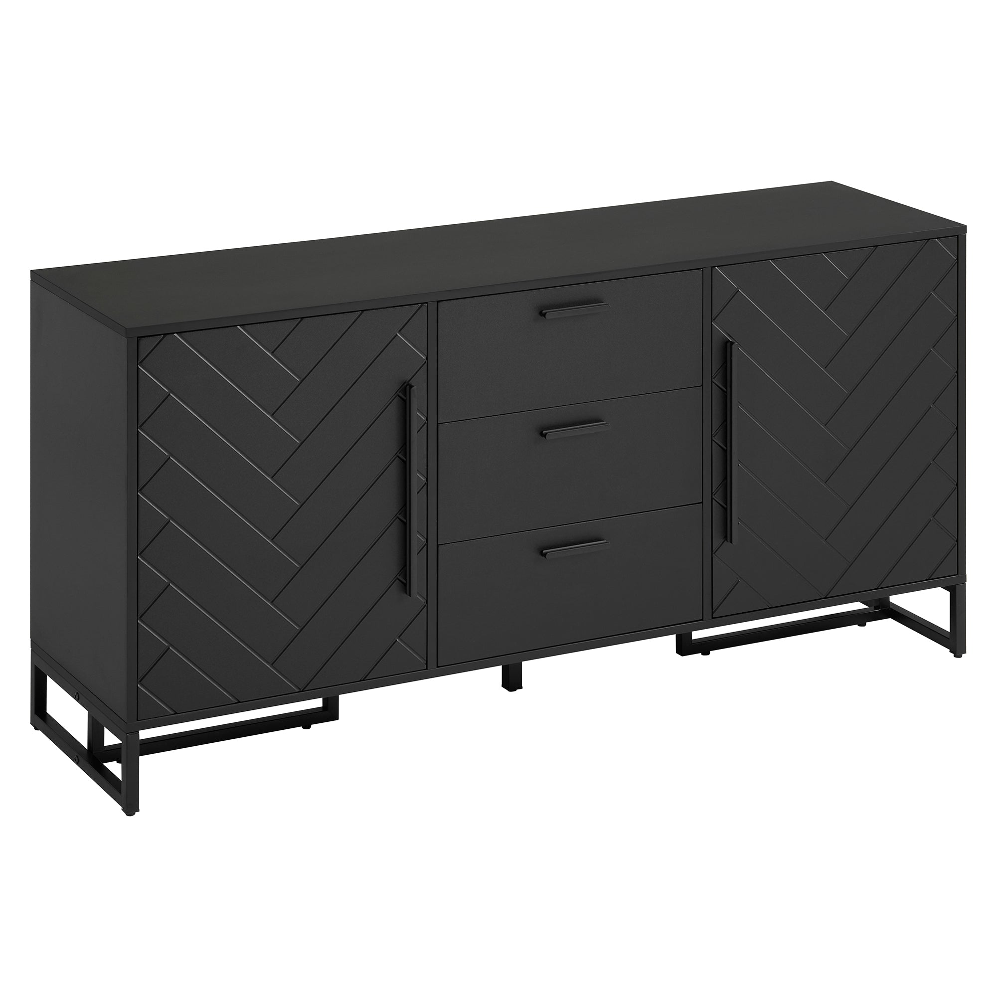 Logidon dressoir met visgraatmotief, 2 deuren en 3 lades