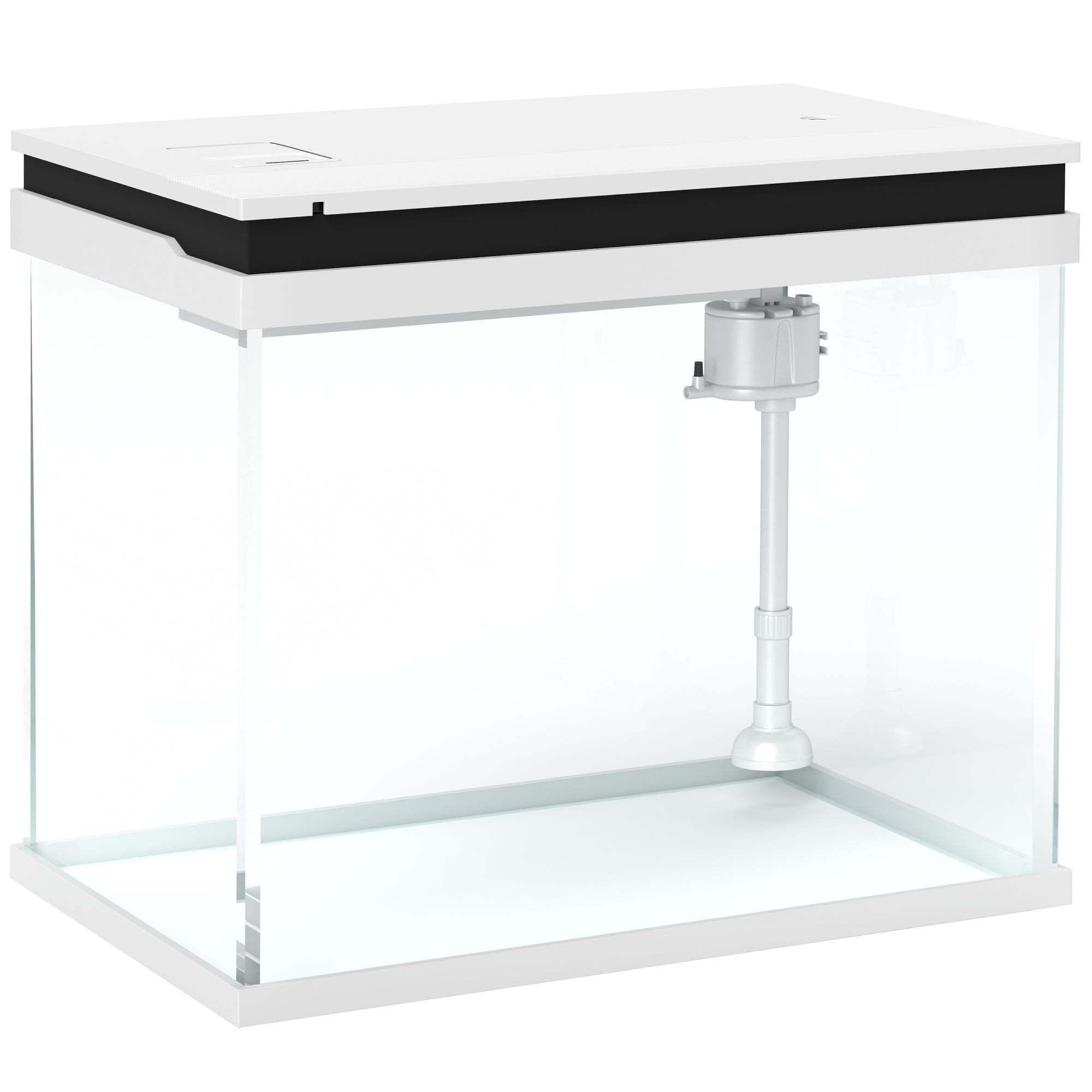 Logidon 41 liter glazen aquarium wit met filtersysteem en LED