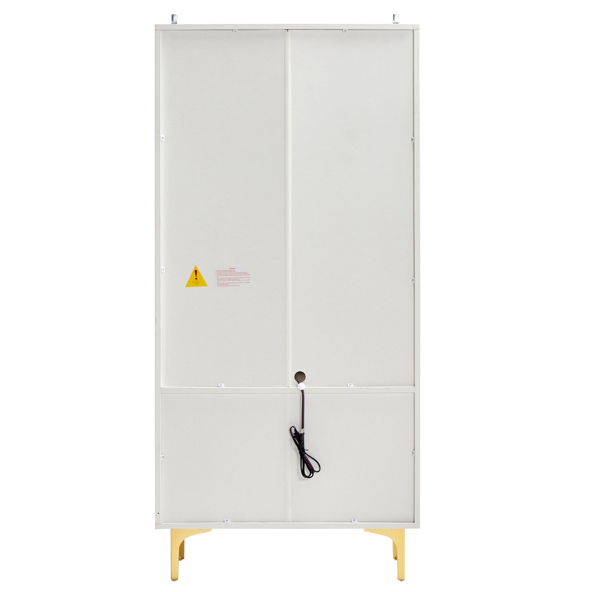 Logidon Elegant White Glass Display Cabinet 70x35x150 cm Teal Glass Doors
