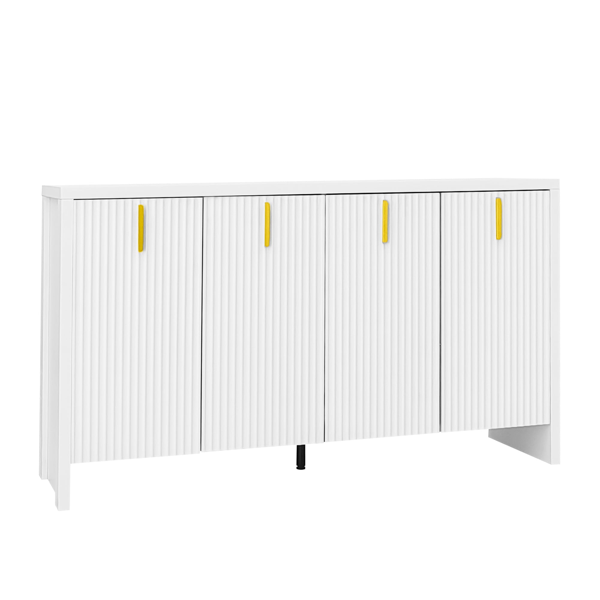 Logidon wit dressoir met gouden handgrepen en verstelbare planken