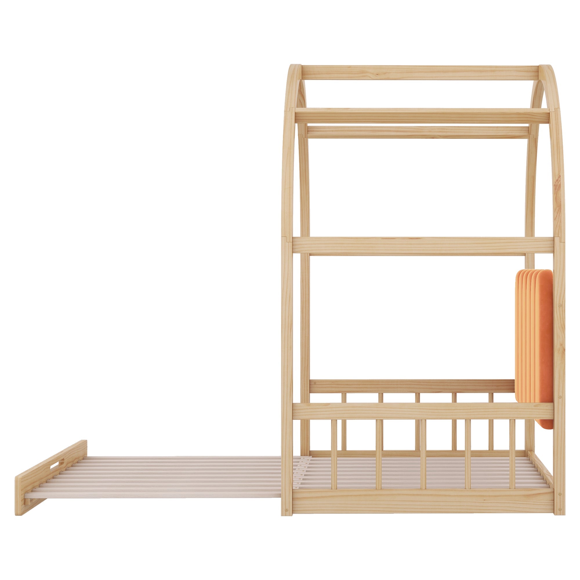 Logidon uitbreidbaar gebogen dakbed 140x200 140x100 natuurlijk oranje