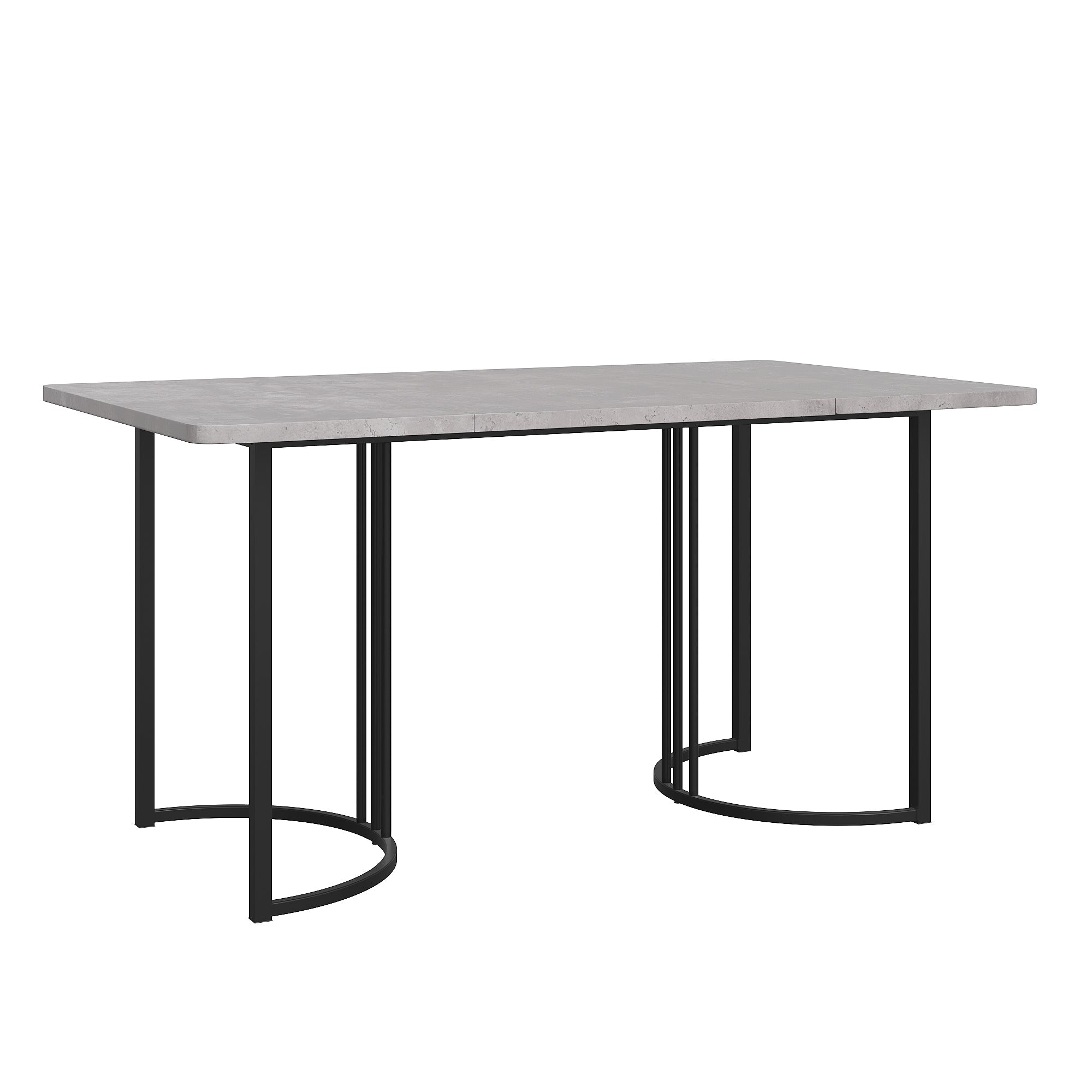 Logidon eettafel 140x80 cm grijs marmerpatroon verstelbare poten