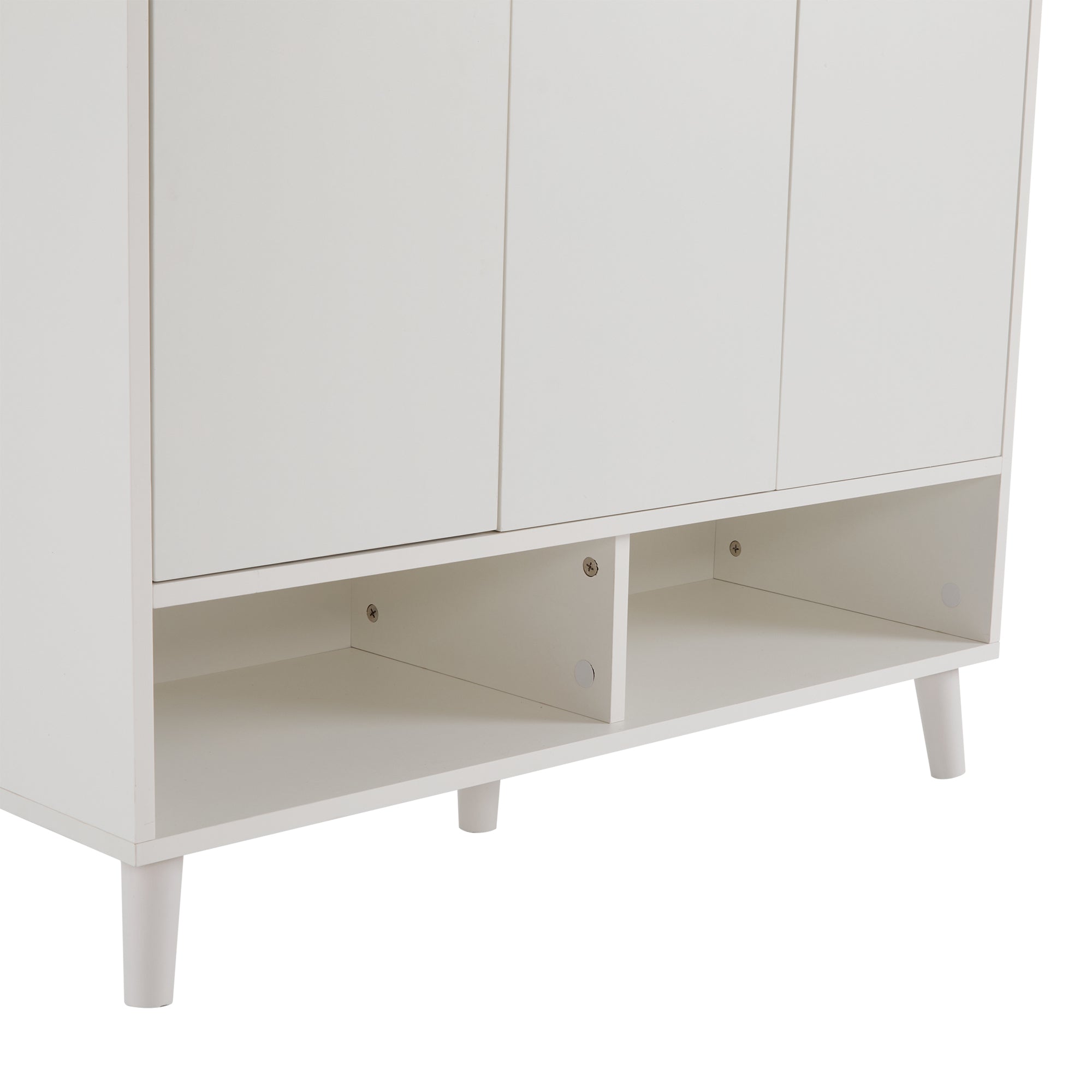 Logidon White Shoe Cabinet Chest of Drawers Adjustable Shelves 90x99x35 cm