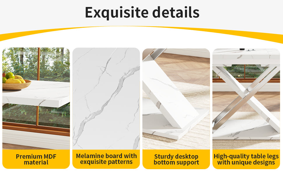 Logidon Uitschuifbare eettafel wit 118-157 cm met gekruiste poten