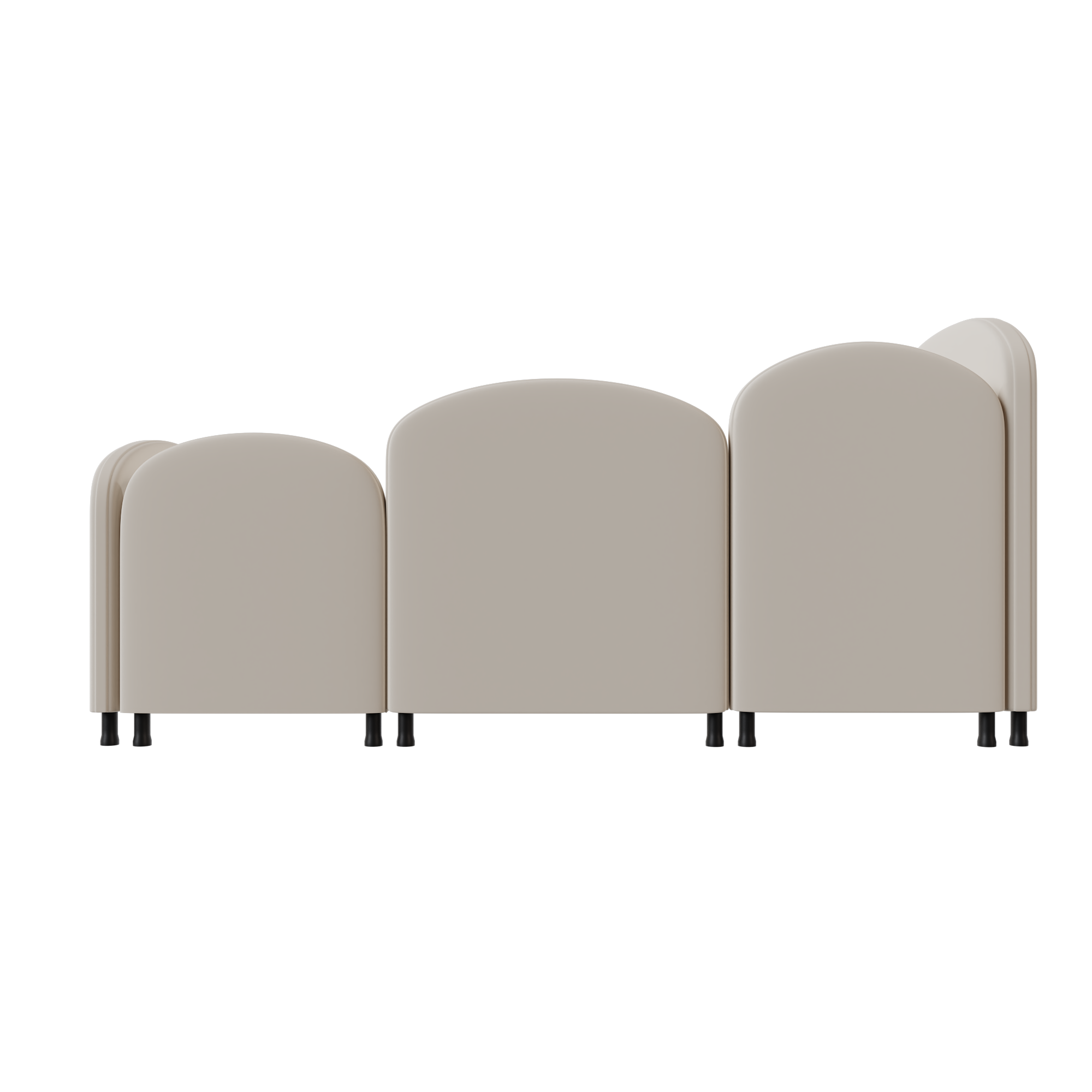 Logidon 2-persoonsbed, gestoffeerd met lades fluweelbeige