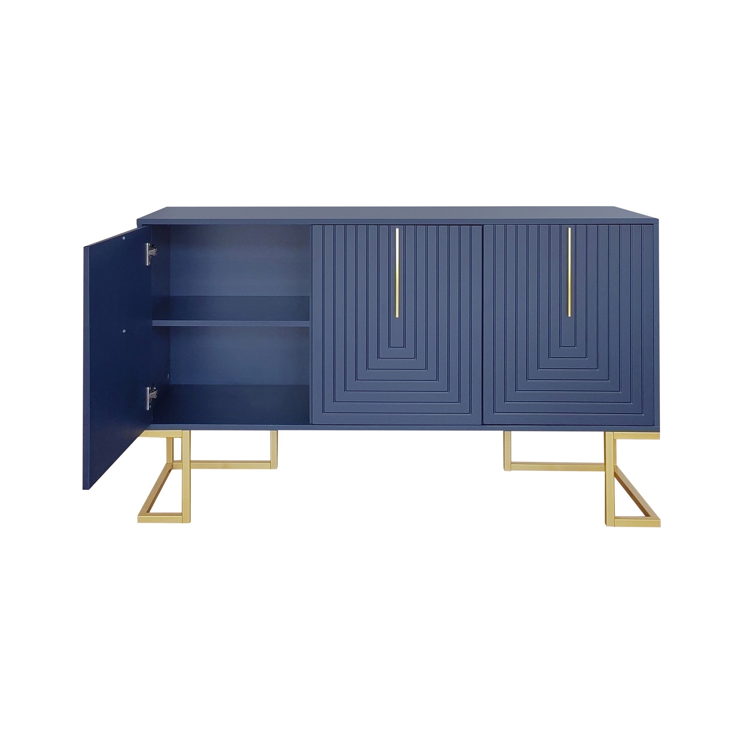 Logidon marineblauw dressoir met 3 deuren en verstelbare planken