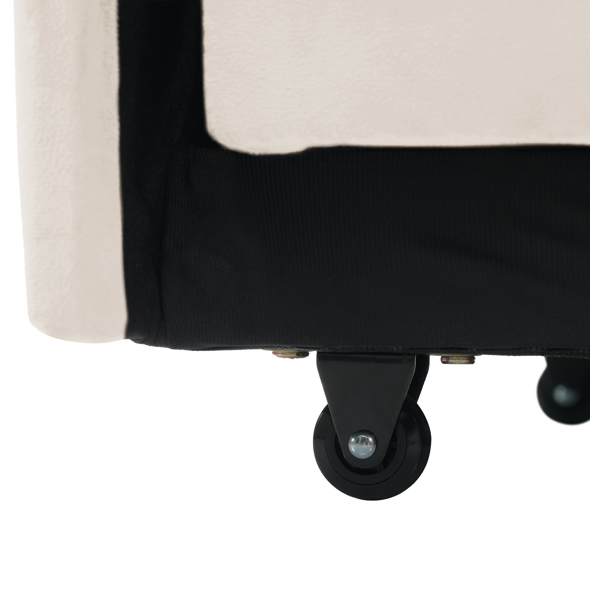 Logidon beige 3-in-1 uittrekbare slaapbank met bekerhouders
