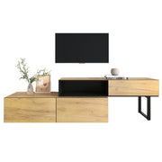 Logidon Adjustable TV Cabinet Combination 135-200cm Three Drawers Large Compartment
