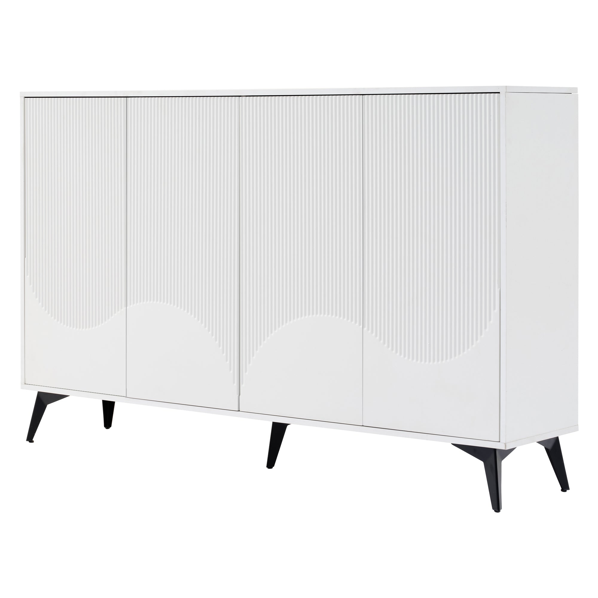 Logidon Wit Dressoir, 160 cm breed, verstelbare planken