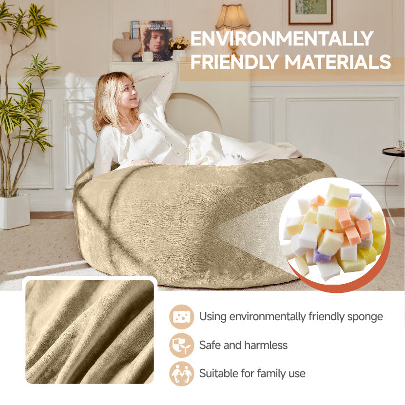 Logidon Apricot 3FT Zitzak Comfortabele loungebank voor volwassenen