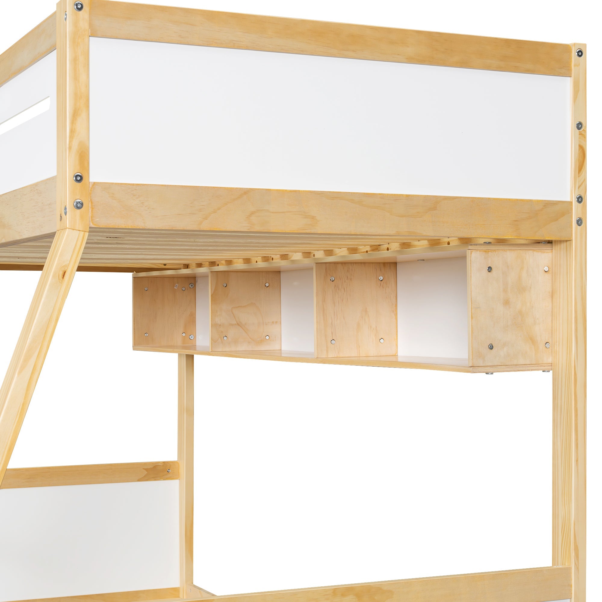Logidon stapelbed met drie lades wit naturel 90x200 120x200