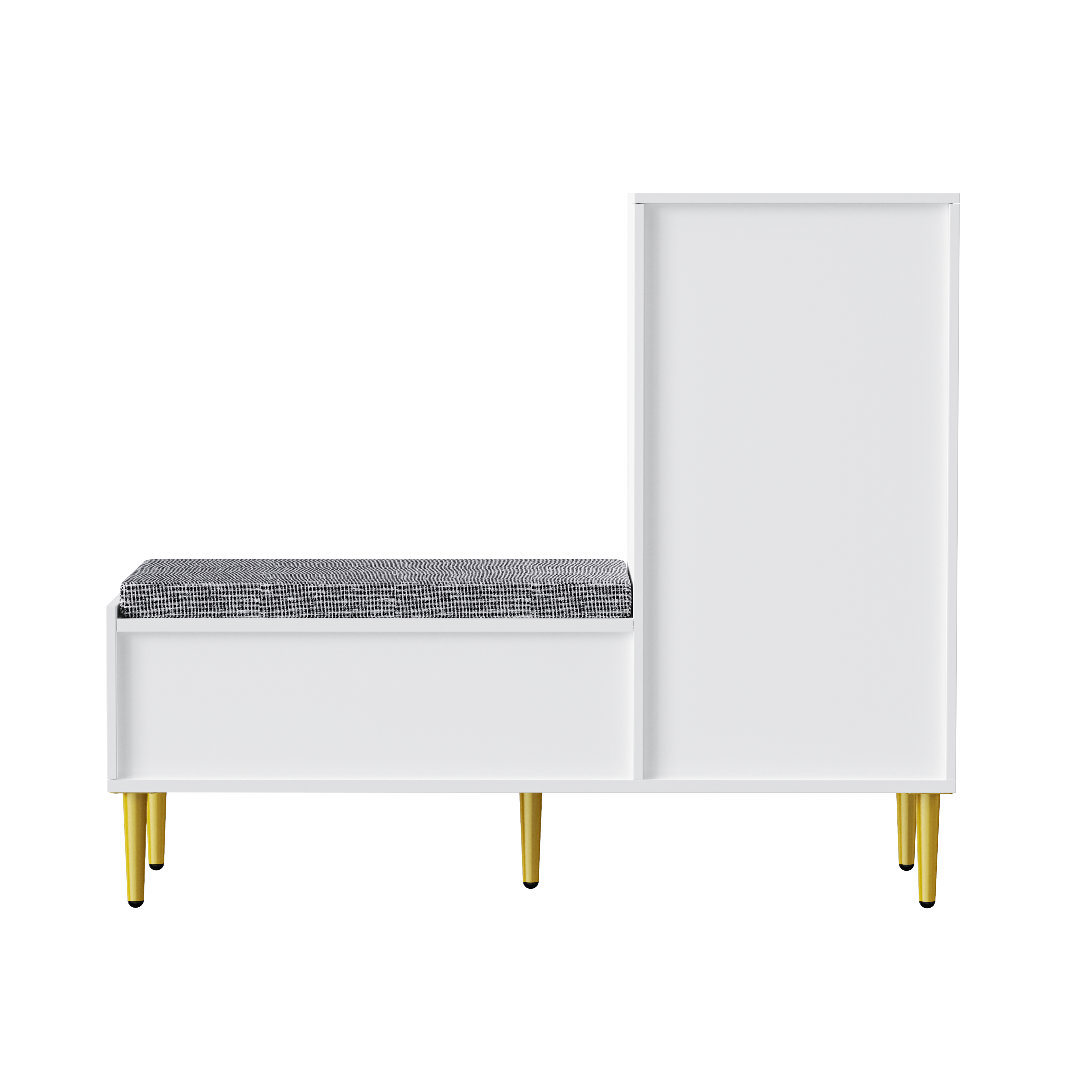 Logidon Moderne Schoenenkast Met Bank Wit 100x35x82 cm