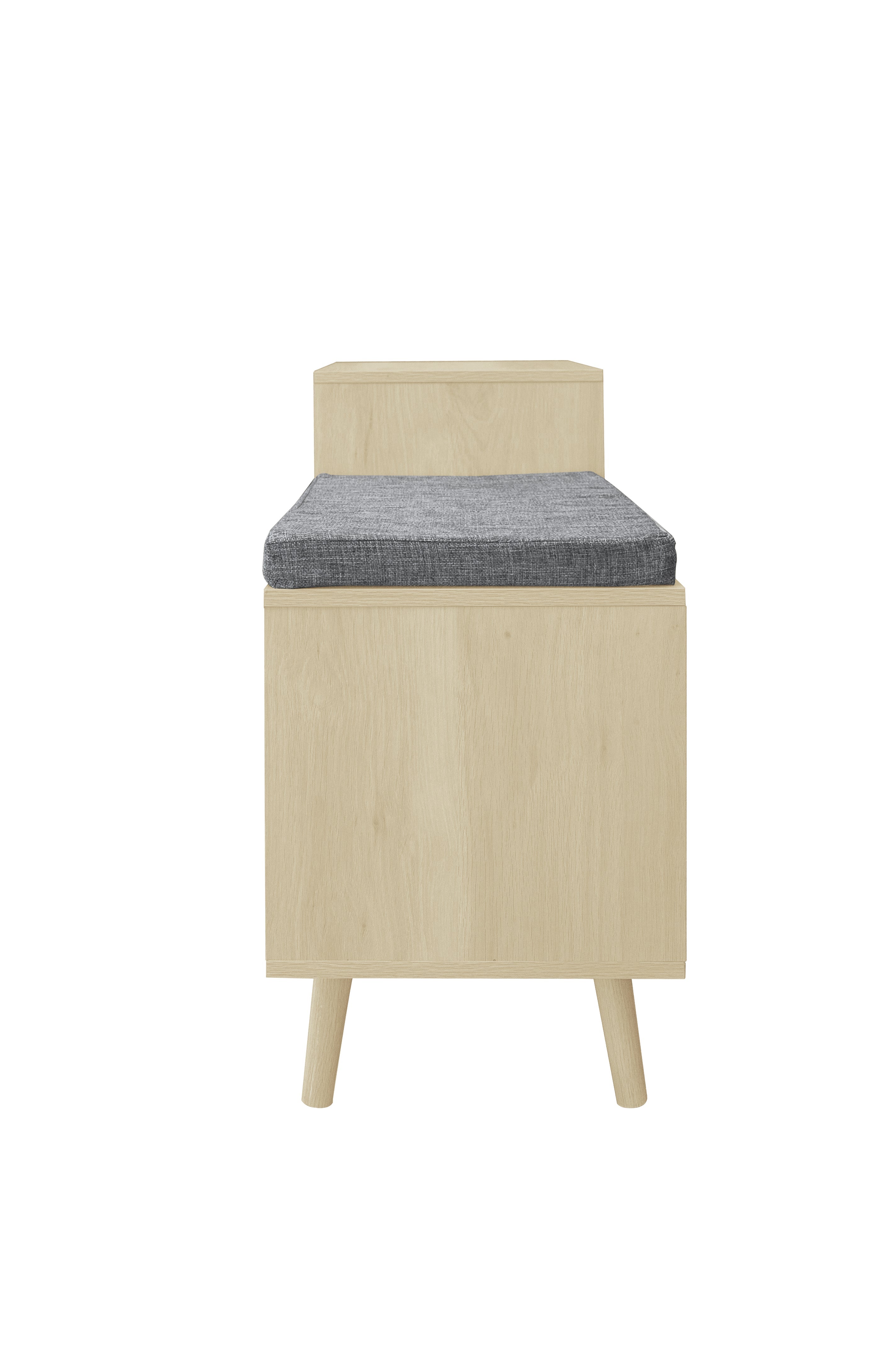 Logidon Boho shoe bench with rattan doors and drawer 90x35x65 cm