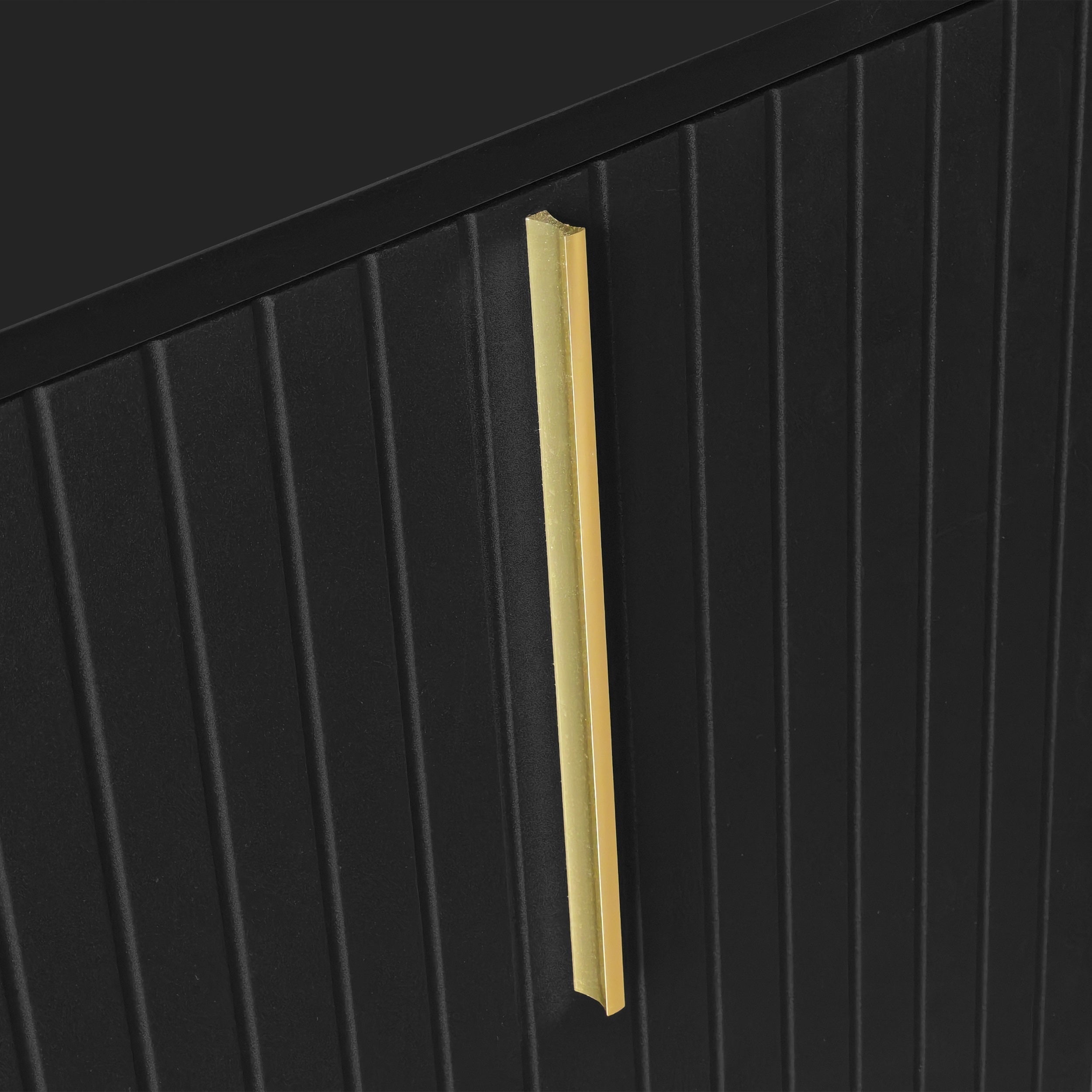 Logidon Dressoir 3 Deurs Zwart Met Verstelbare Planken