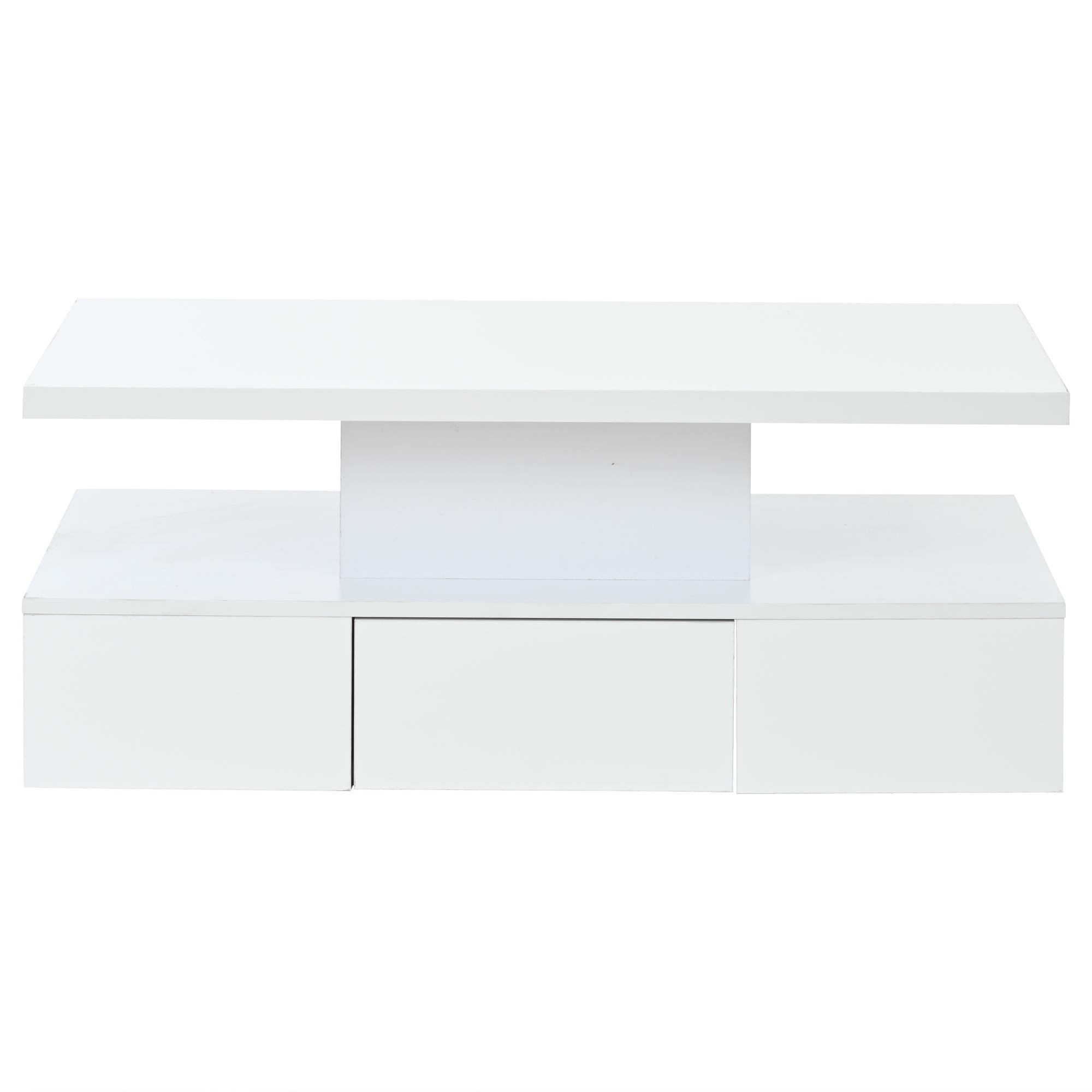 Logidon Salontafel met twee niveaus, witte LED-verlichting