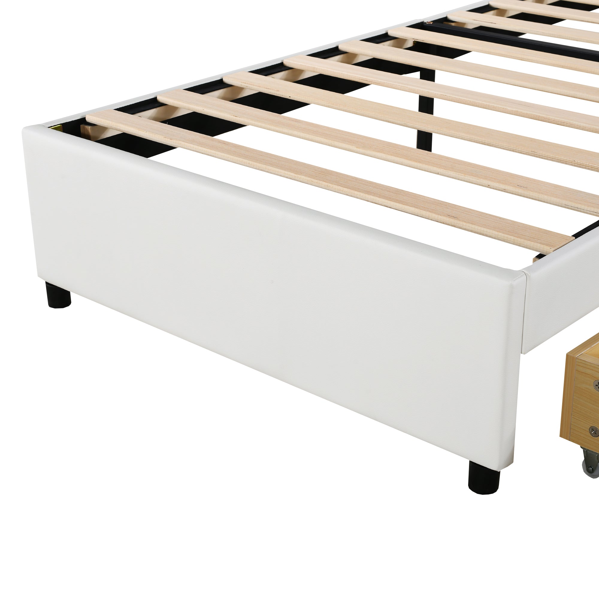 Logidon kinderbed 90x200 wit kroonbedframe LED opbergruimte