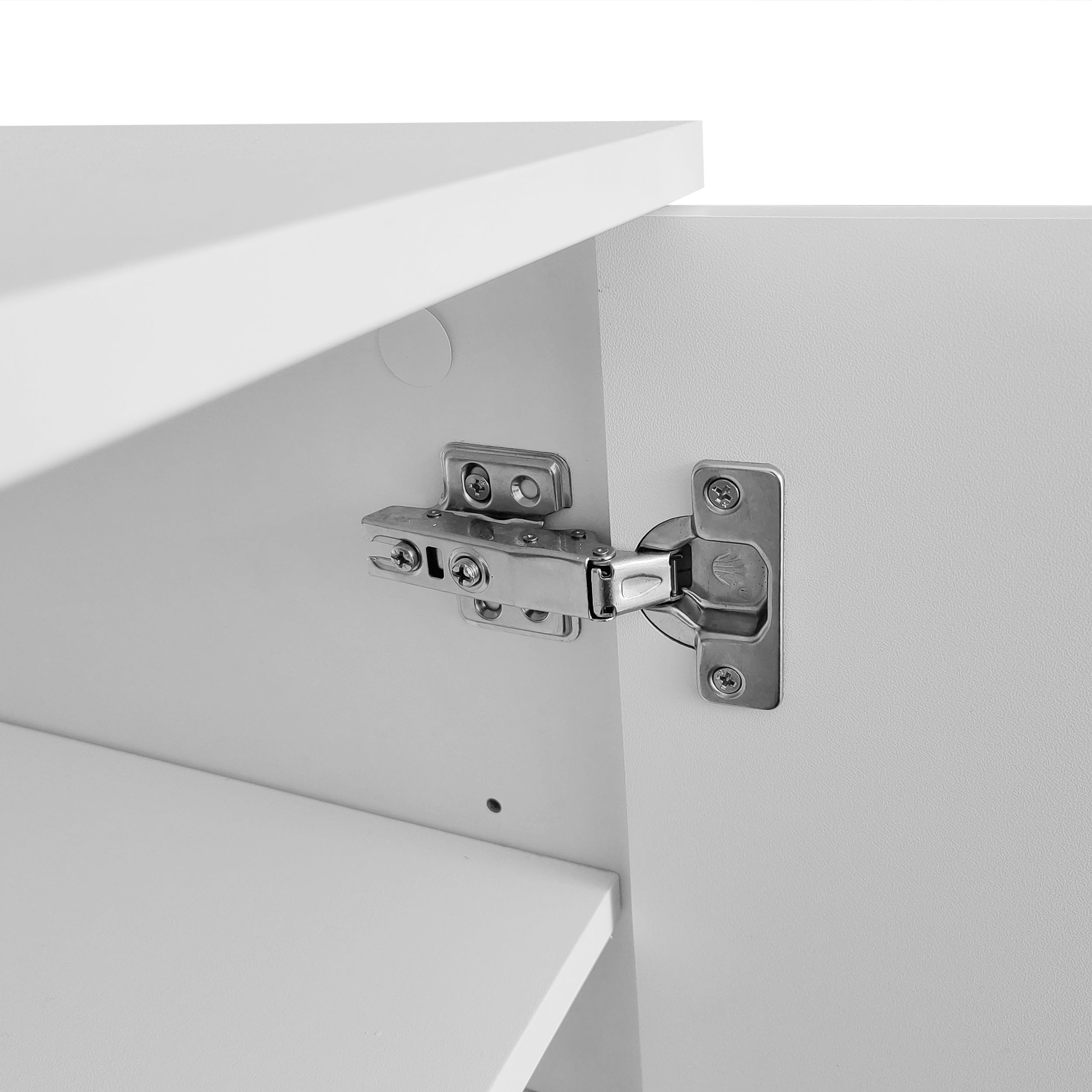 Logidon Lightweight lowboard TV furniture in luxury style white 175 cm