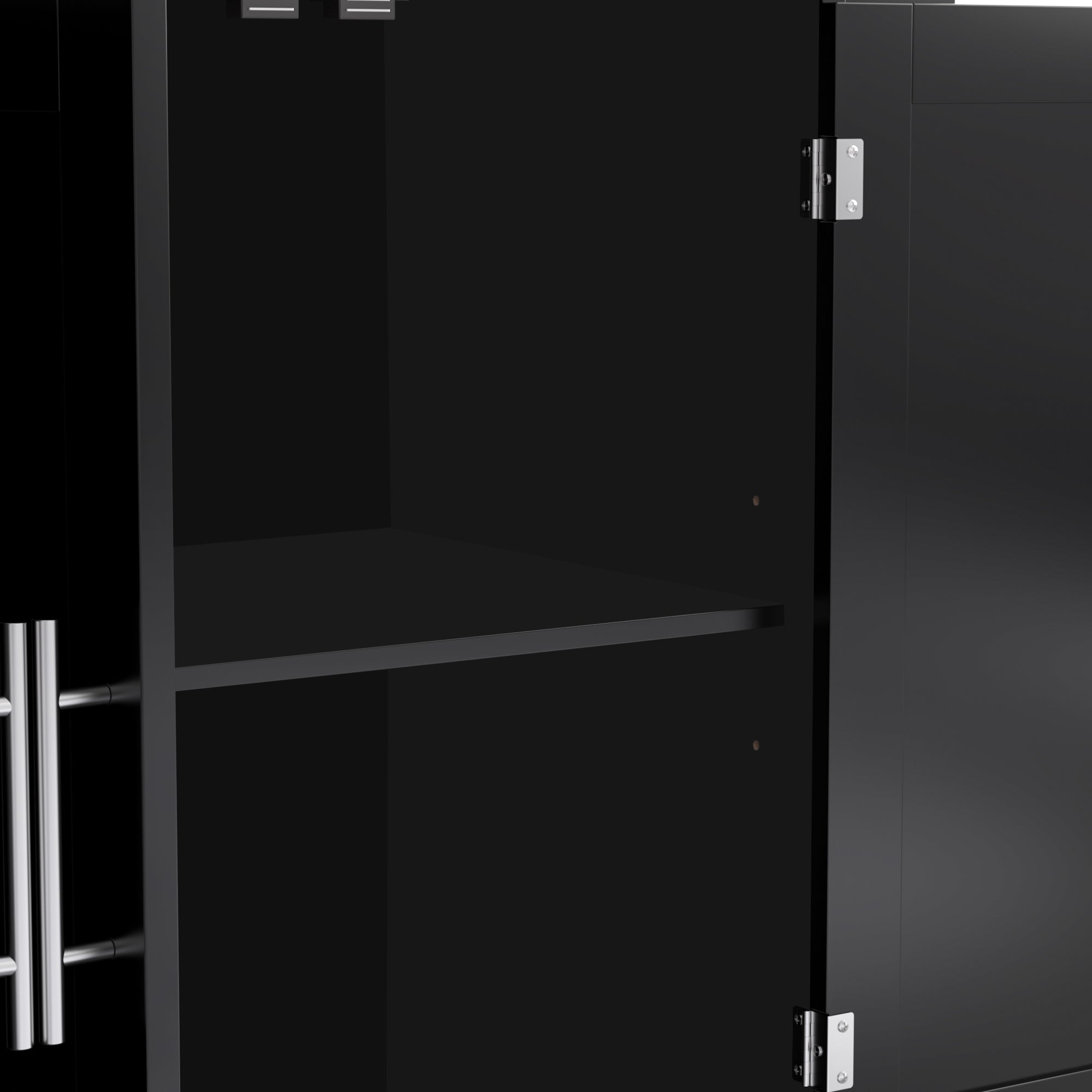 Logidon serving trolley with folding table top black 120x46x91 cm