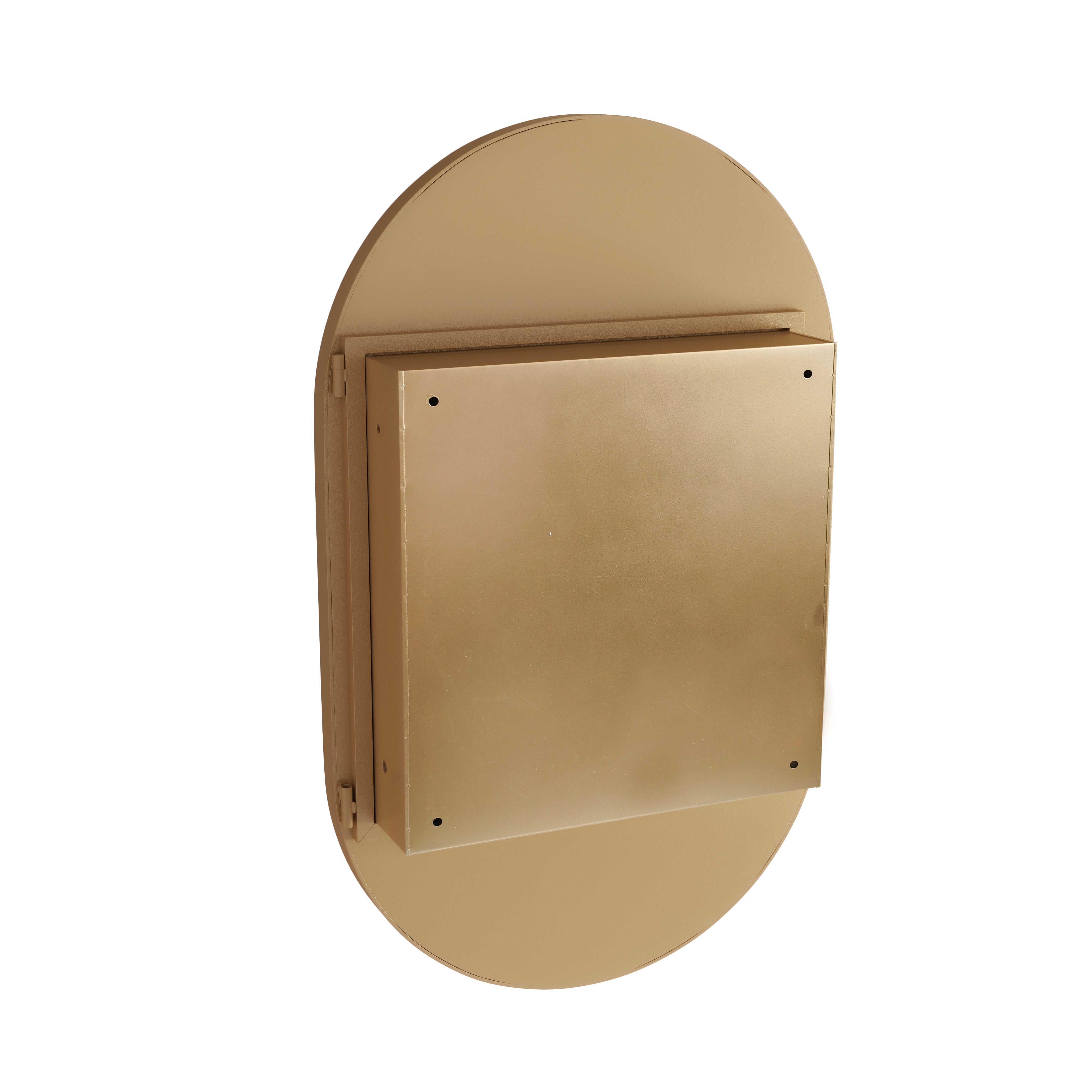 Logidon ovale spiegelkast goud inbouw 85 x 51,5 cm