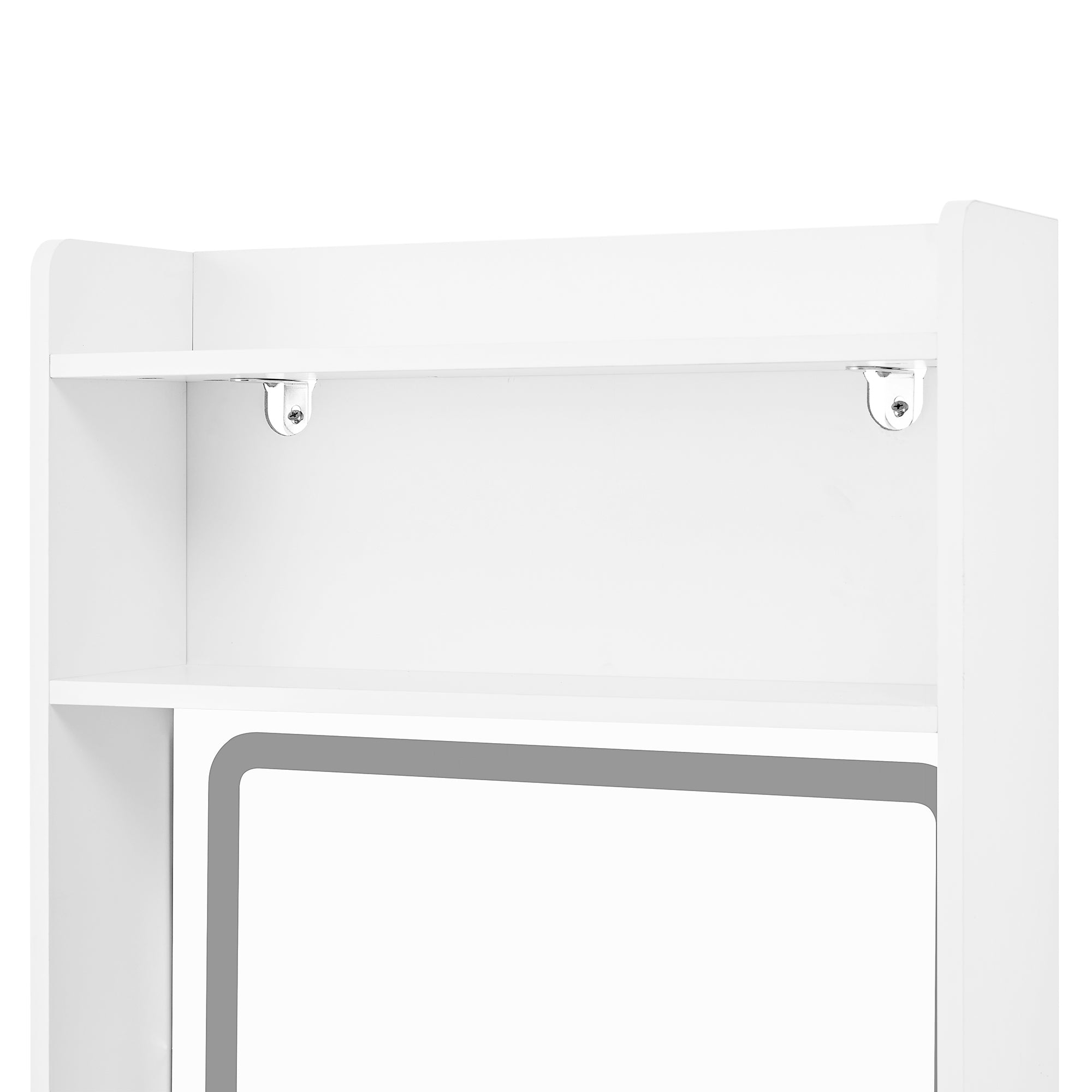 Logidon Kaptafel Verstelbaar LED-verlichting Wit 75×156×45 cm