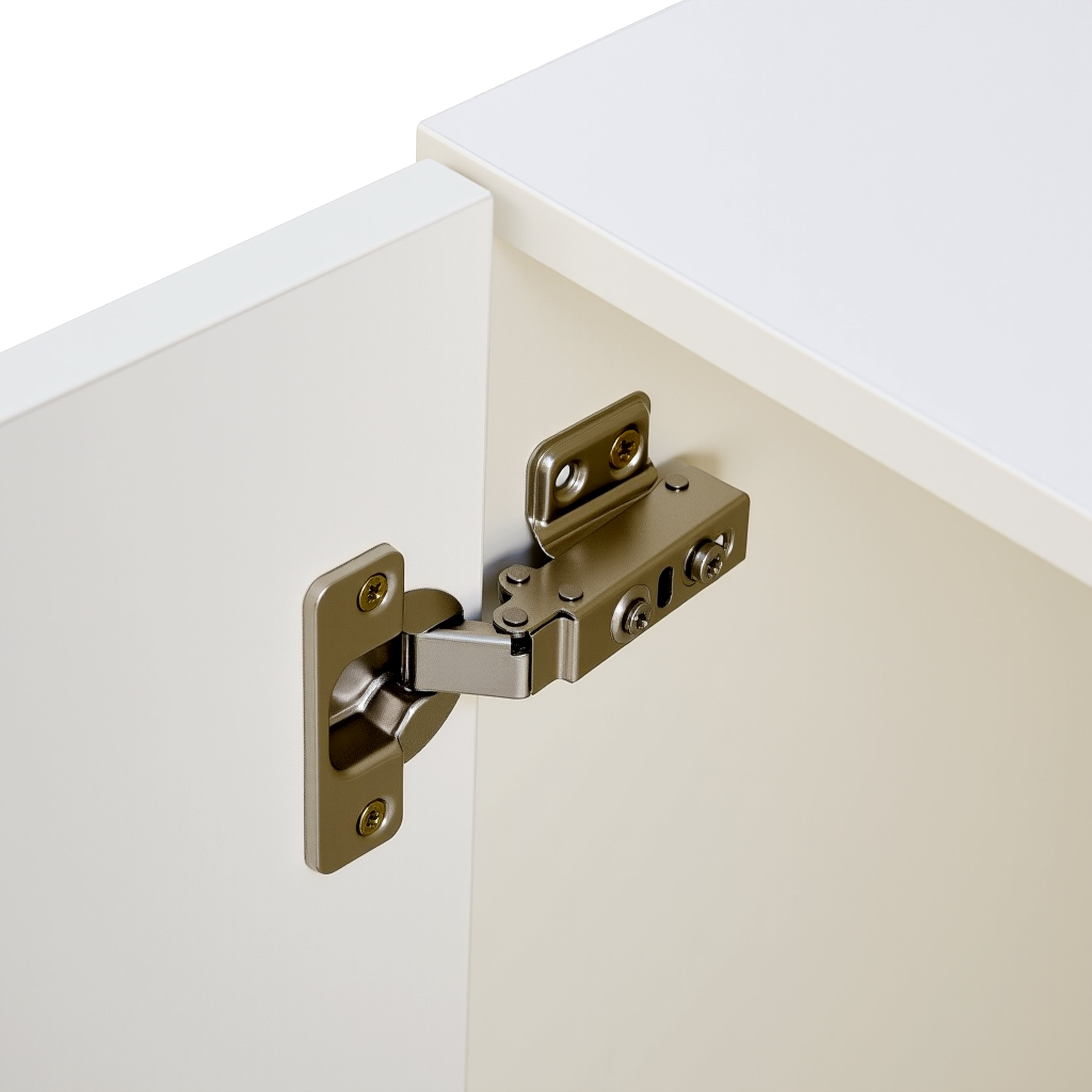 Logidon Wit MDF dressoir 80x36x90 cm zinken handvat stalen poten