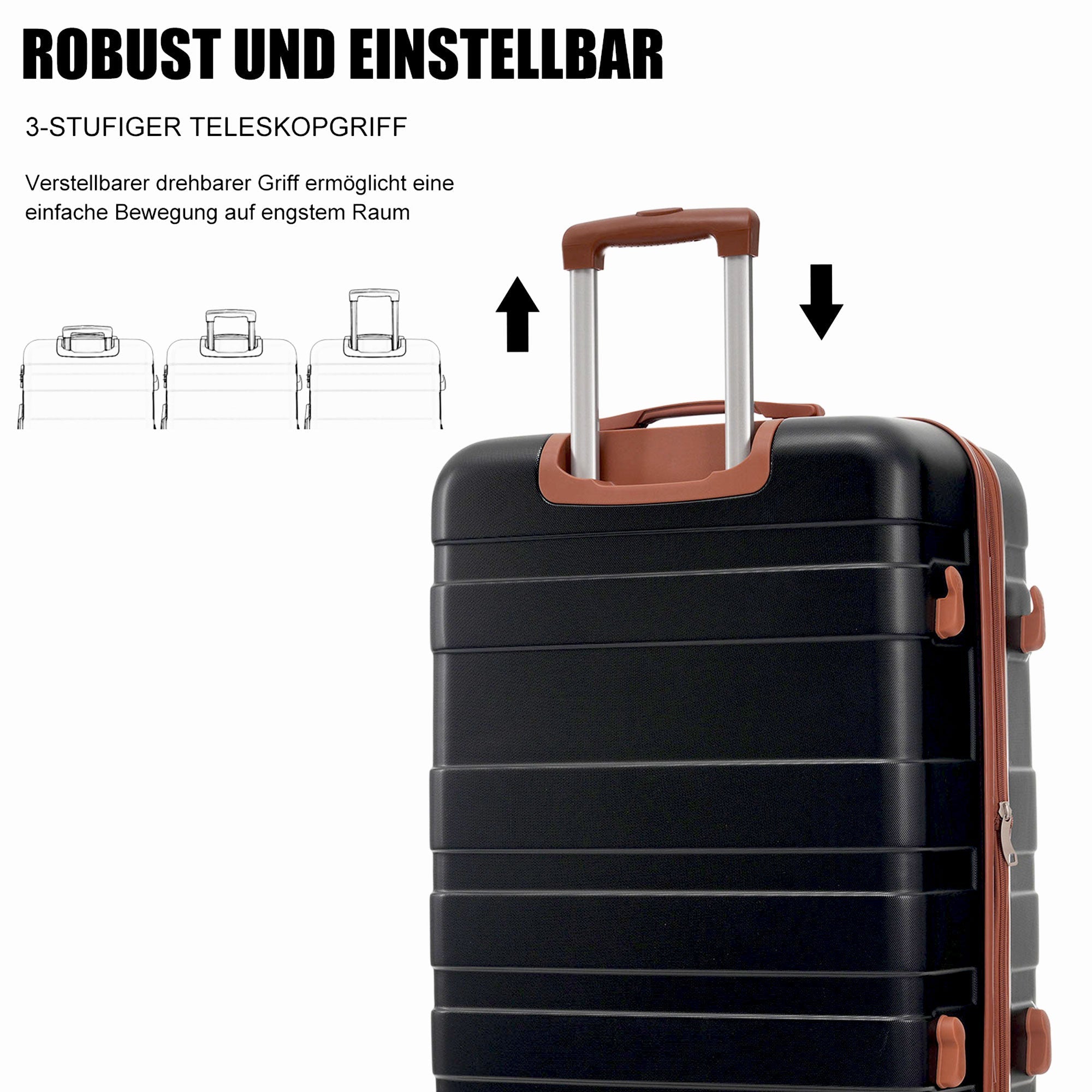 Logidon Hardshell Koffer 20 Inch Handbagage 4 Wielen Zwart
