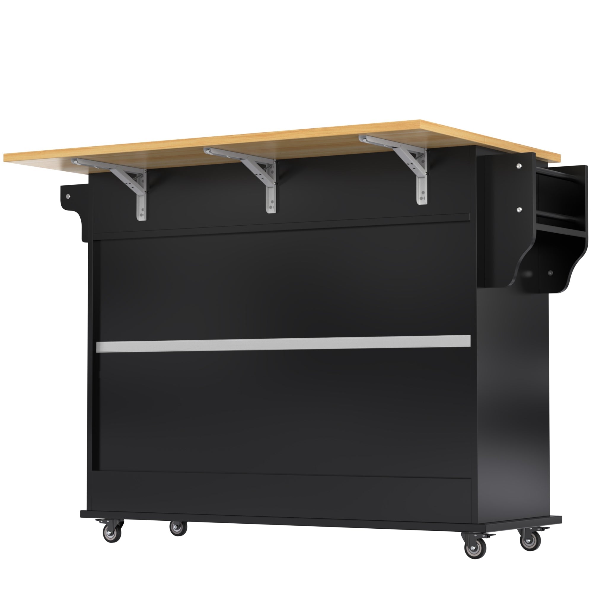 Logidon Sideboard Dining Room Trolley 112x70x94 cm Black Folding Plate