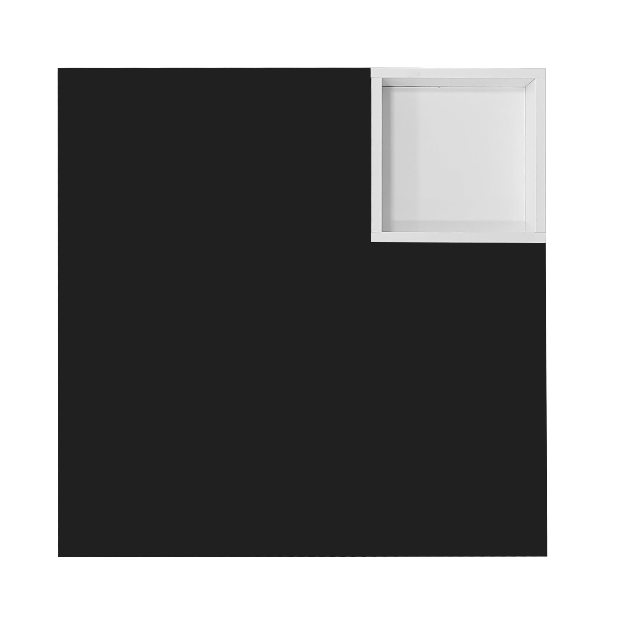 Logidon Hoogglans Salontafel Uitneembare Box Wit Zwart 72x72x30 cm