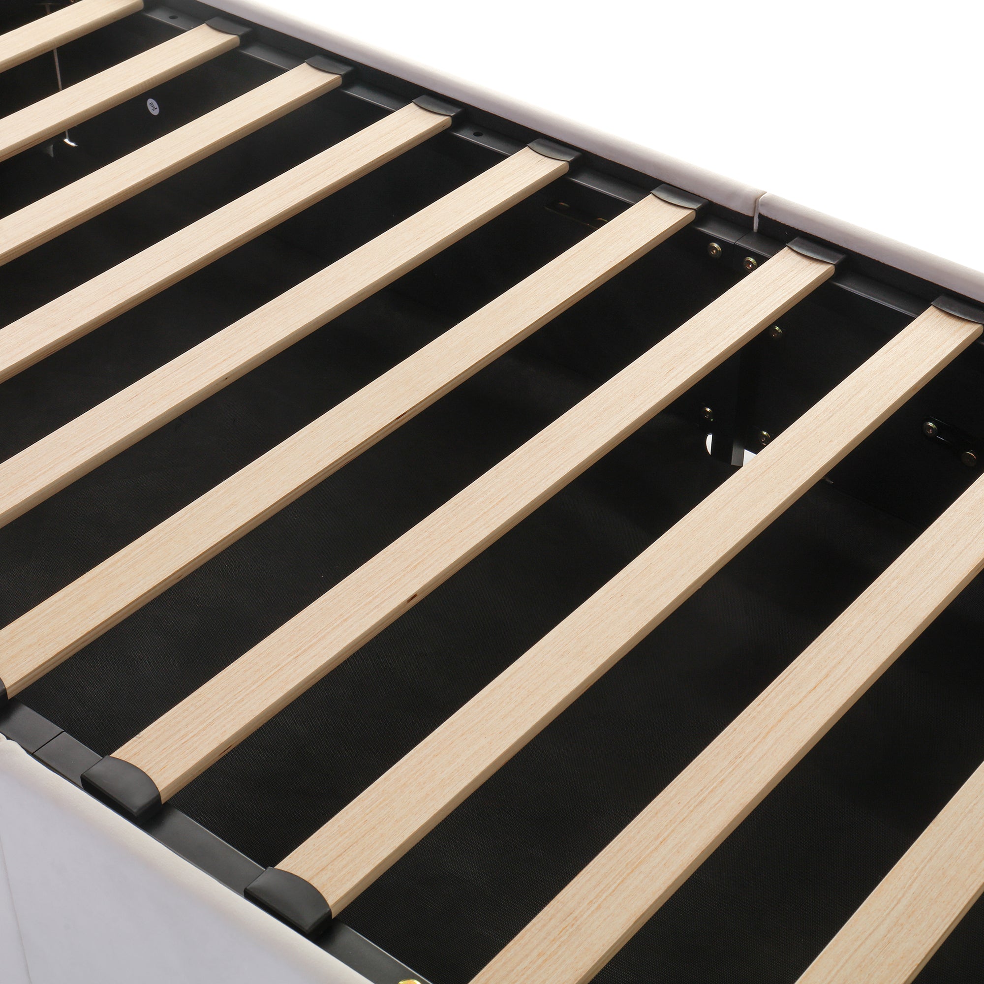 Logidon gestoffeerd bed 90x200 beige fluweel met lattenbodem