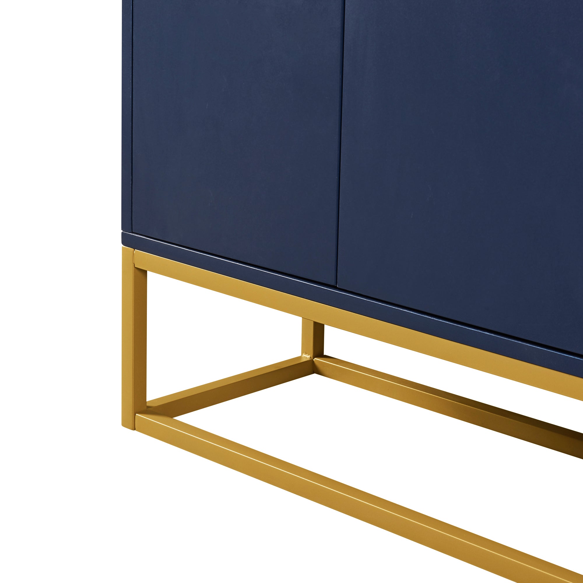 Logidon dressoir marineblauw 120x30x80 cm 4-deurs greeploos
