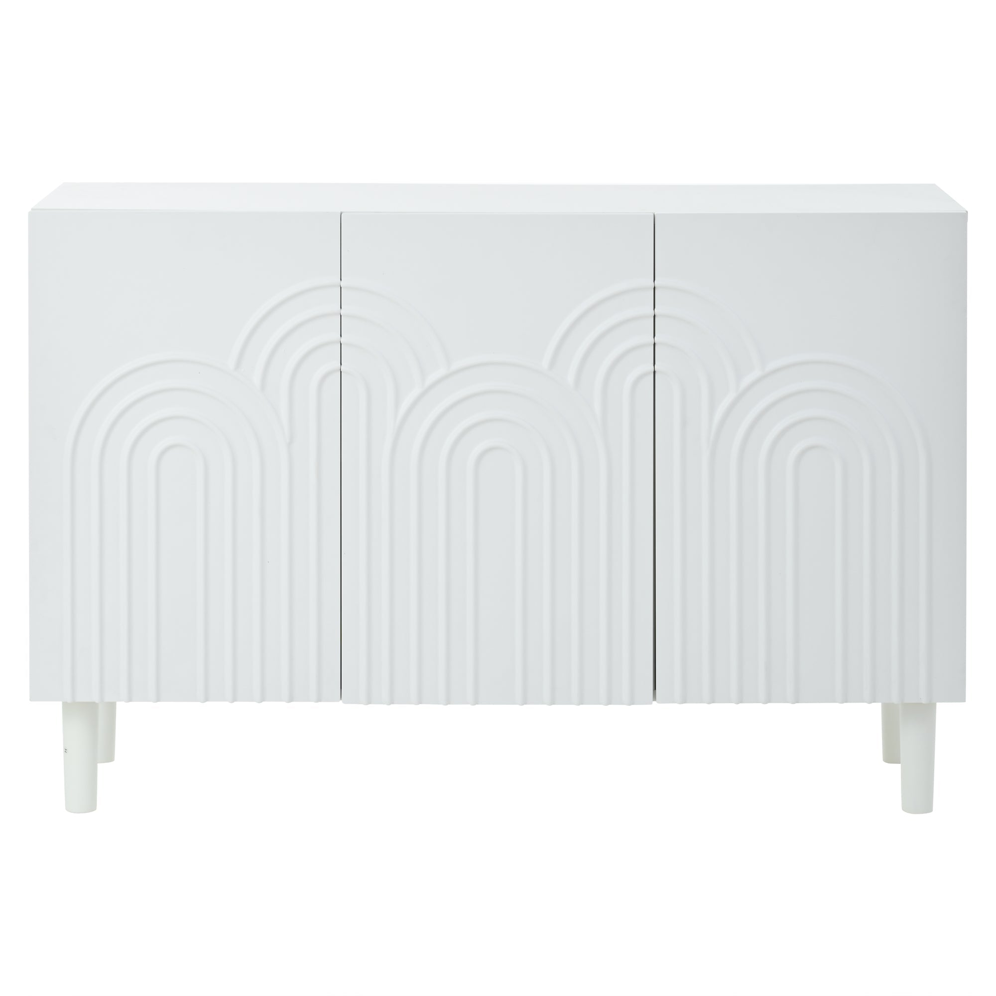 Logidon Dressoir 120x38,5x79 cm Wit MDF met 3 deuren