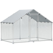 Logidon Kippenhok 3x1,7x1,9m Zilver Staal Waterdicht Dak