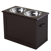 Logidon Fressnapf MDF Bruin Espresso 60x30x41 cm Opbergruimte 2 kommen