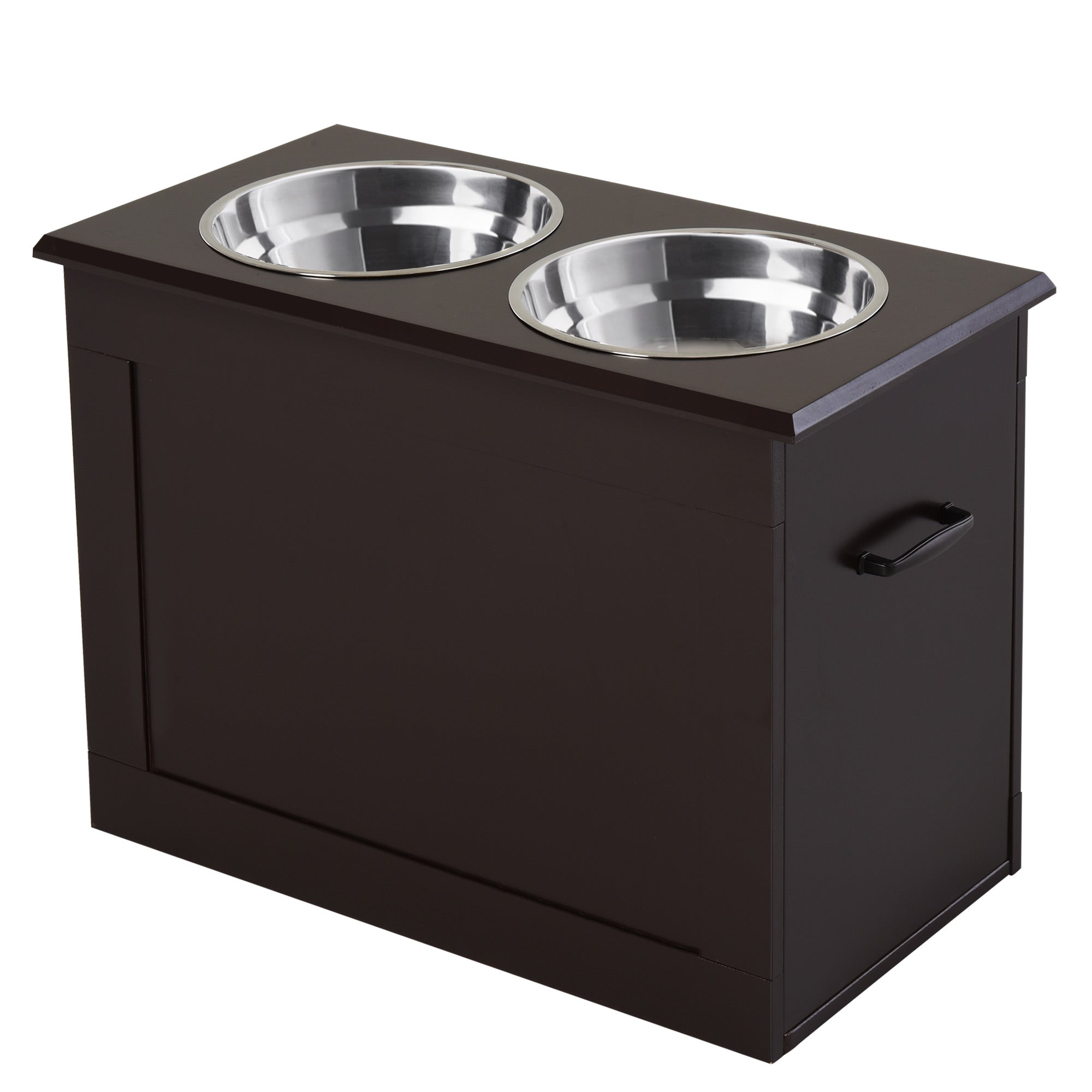 Logidon Fressnapf MDF Bruin Espresso 60x30x41 cm Opbergruimte 2 kommen