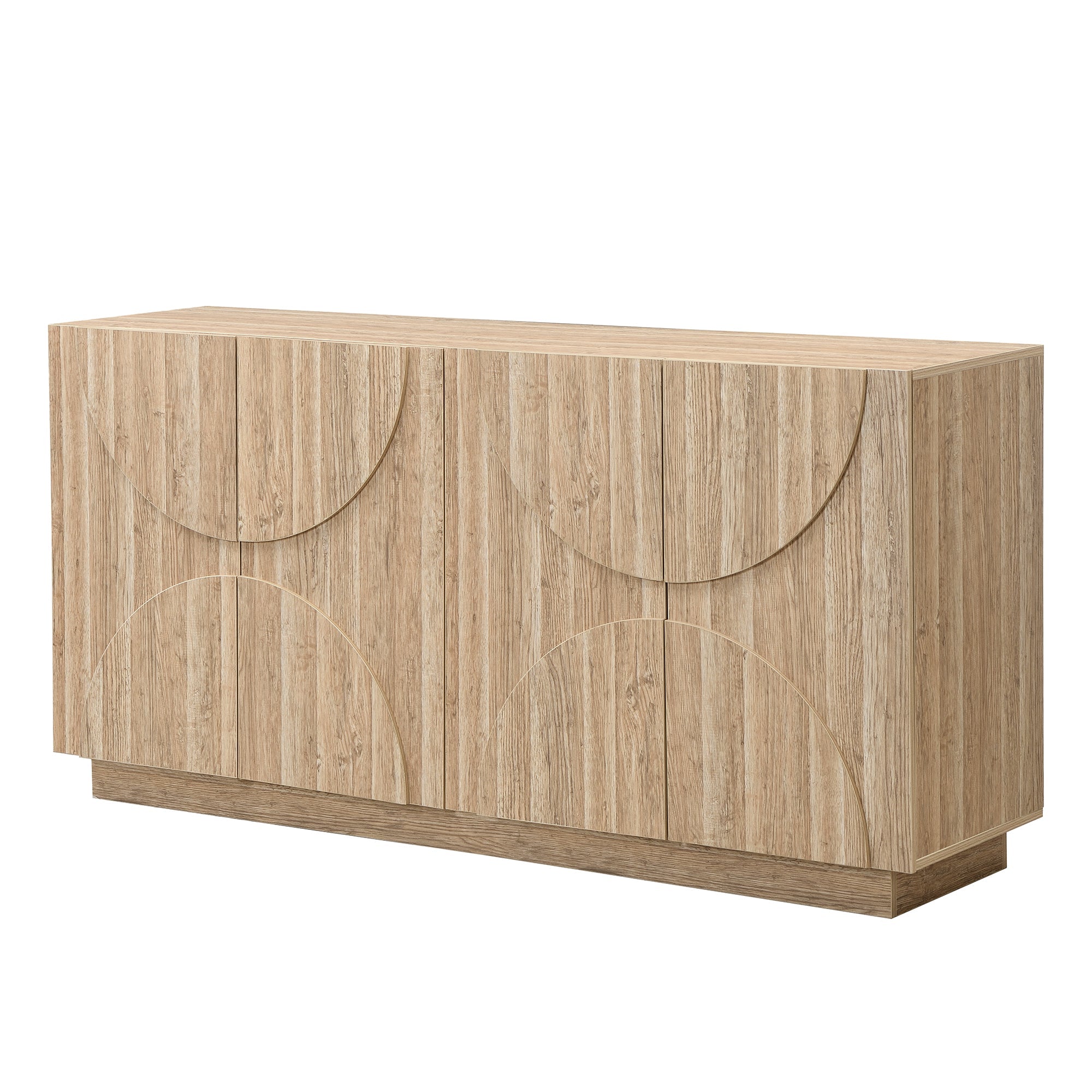 Logidon Dressoir 160x40x80 cm naturel hout met deuren en soft close