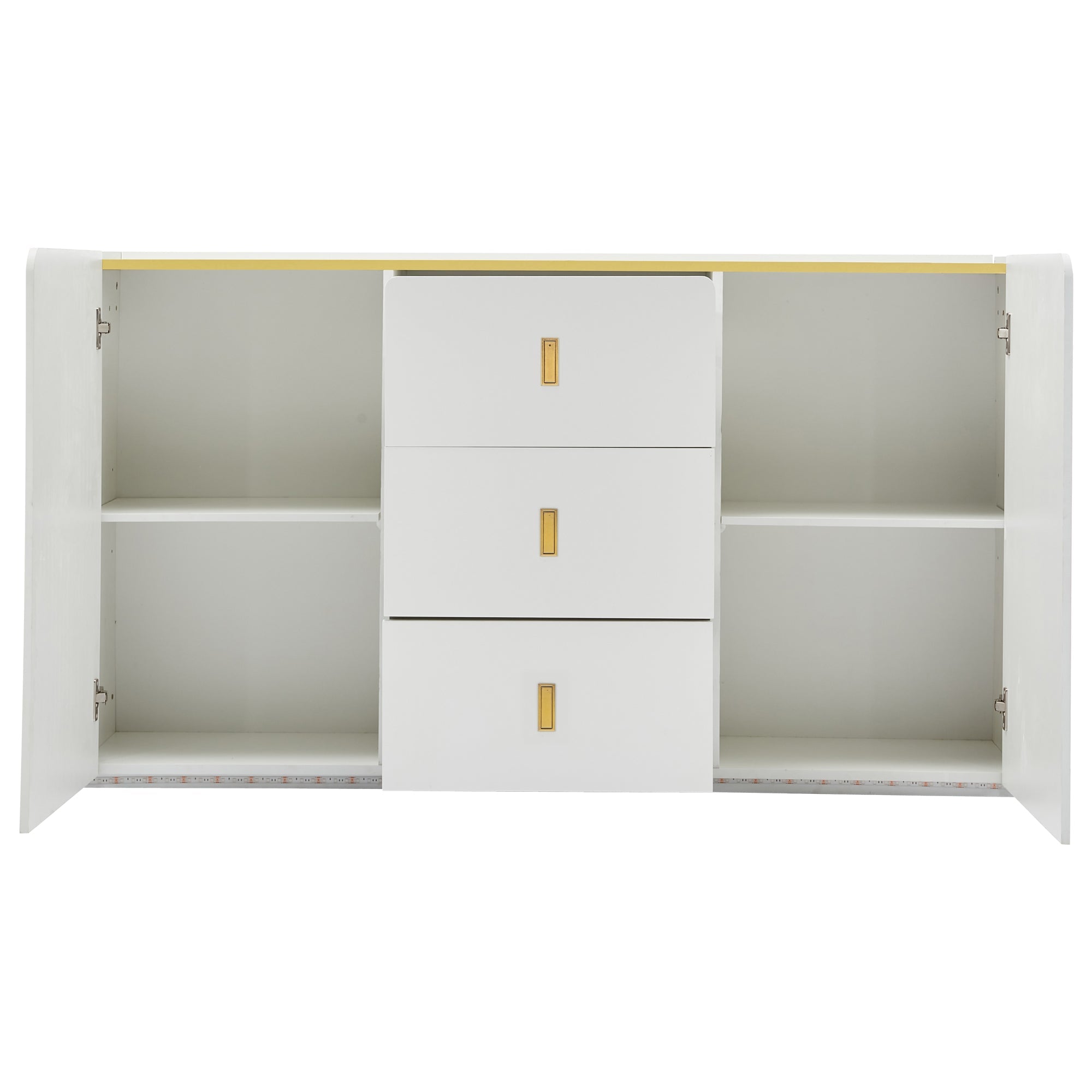 Logidon LED sideboard 150 cm white RGB lighting 2 doors
