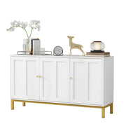 Logidon sideboard 3 doors with marble table top white 140 cm