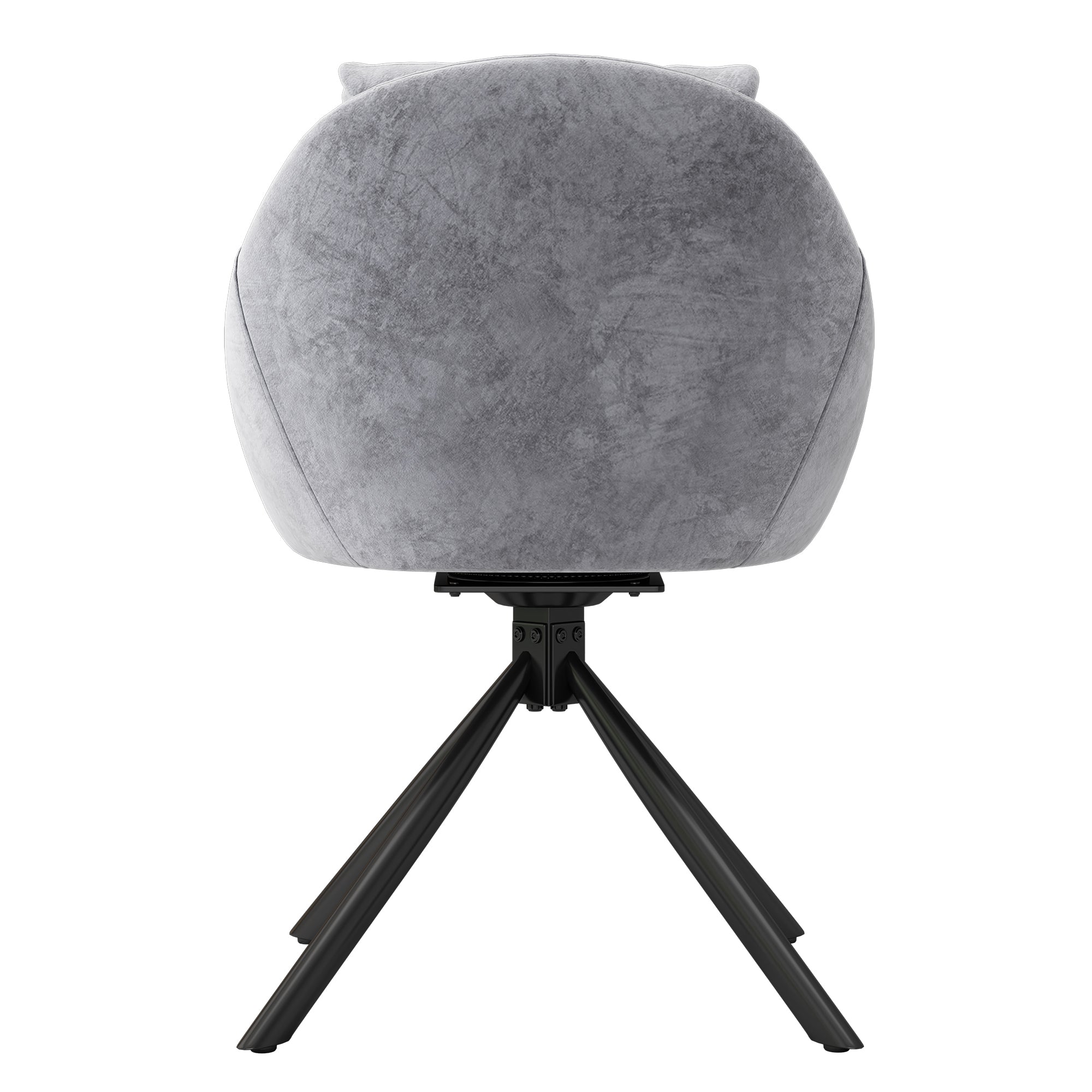 Logidon moderne grijze fluwelen stoelset van 6 ergonomische eetstoelen draaistoelen