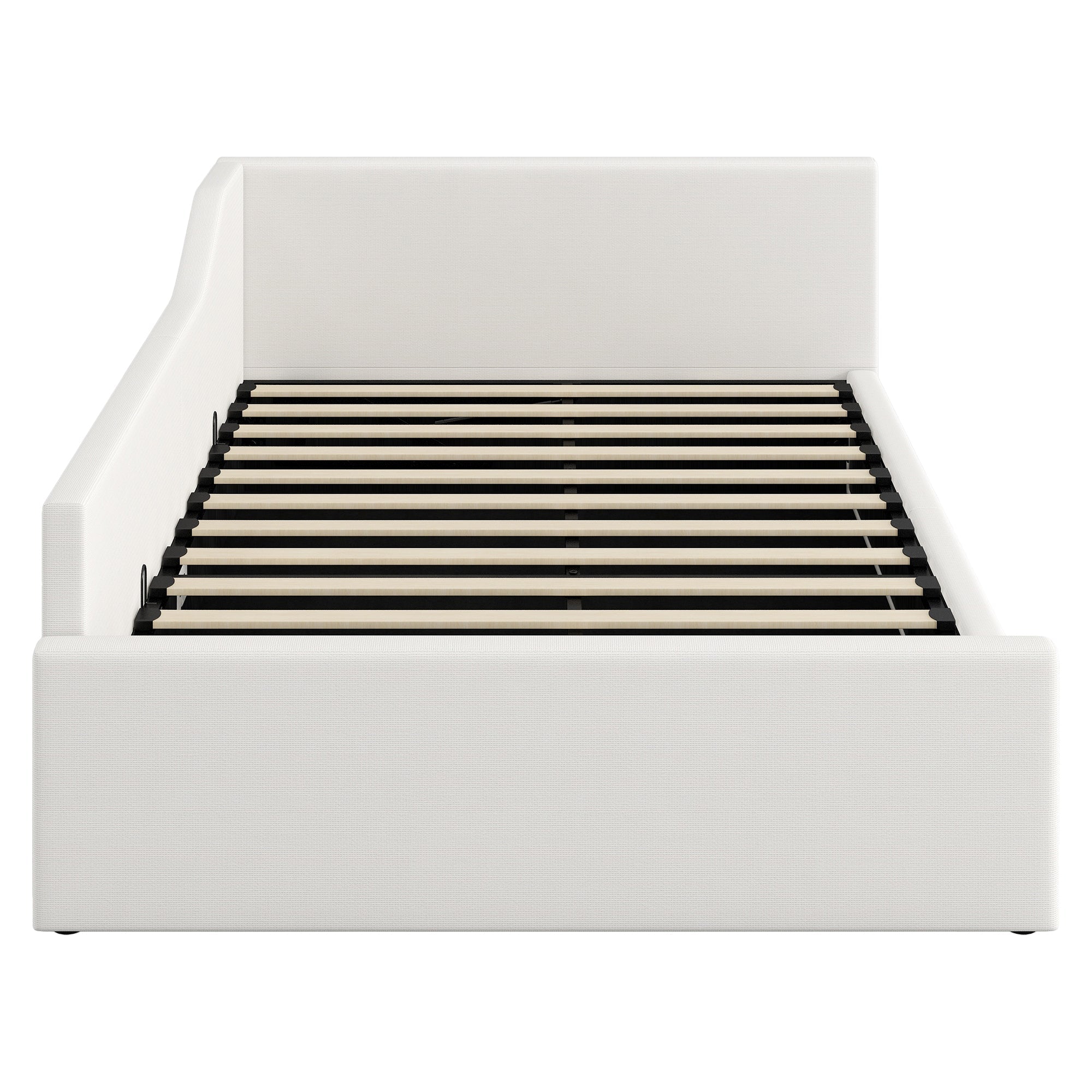 Logidon gestoffeerd dagbed 140x200 met opbergruimte beige