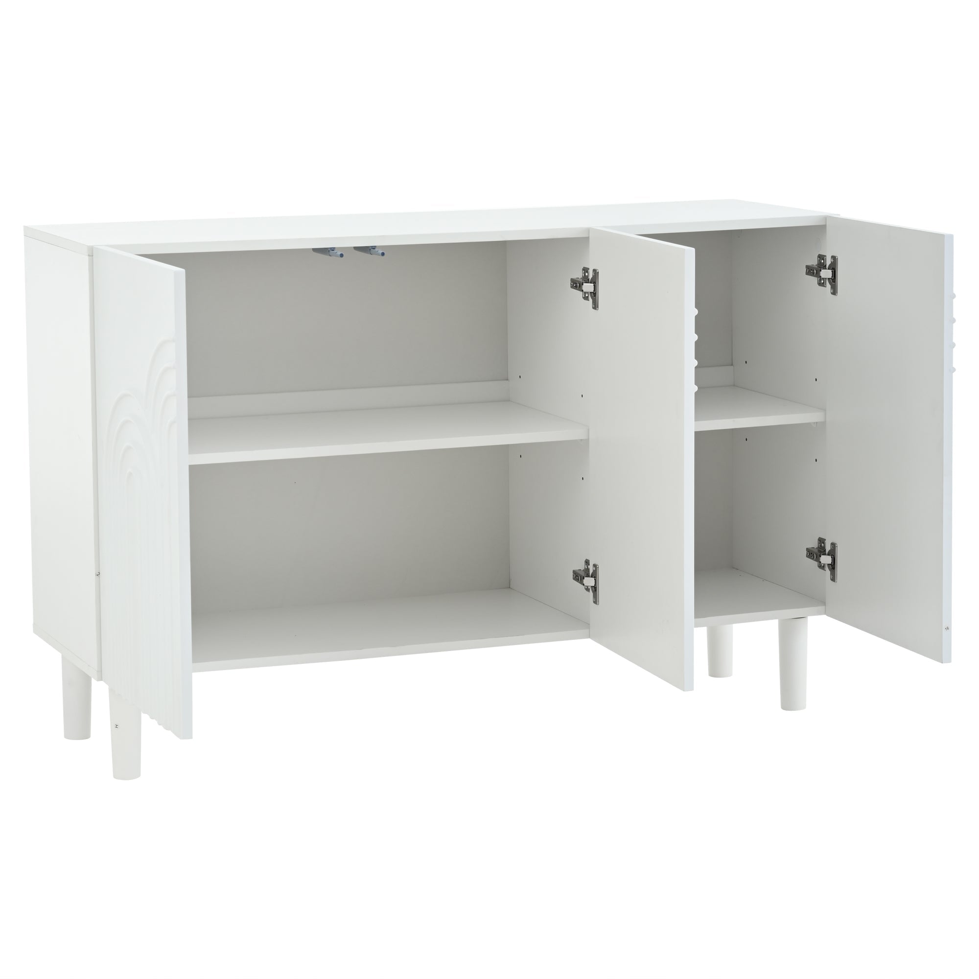Logidon Dressoir 120x38,5x79 cm Wit MDF met 3 deuren