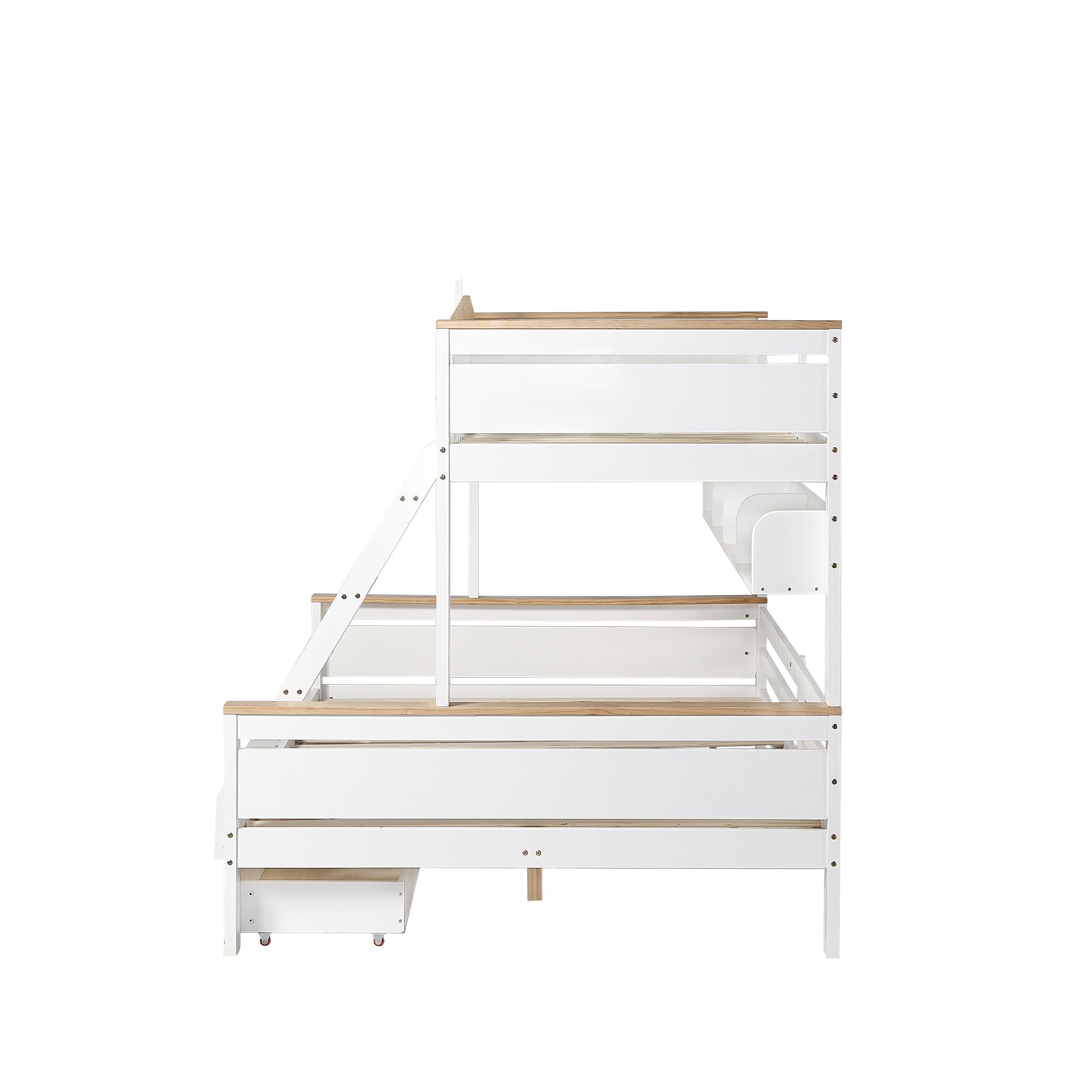 Logidon Stapelbed Met Molen Wit Naturel 90x200 cm en 140x200 cm
