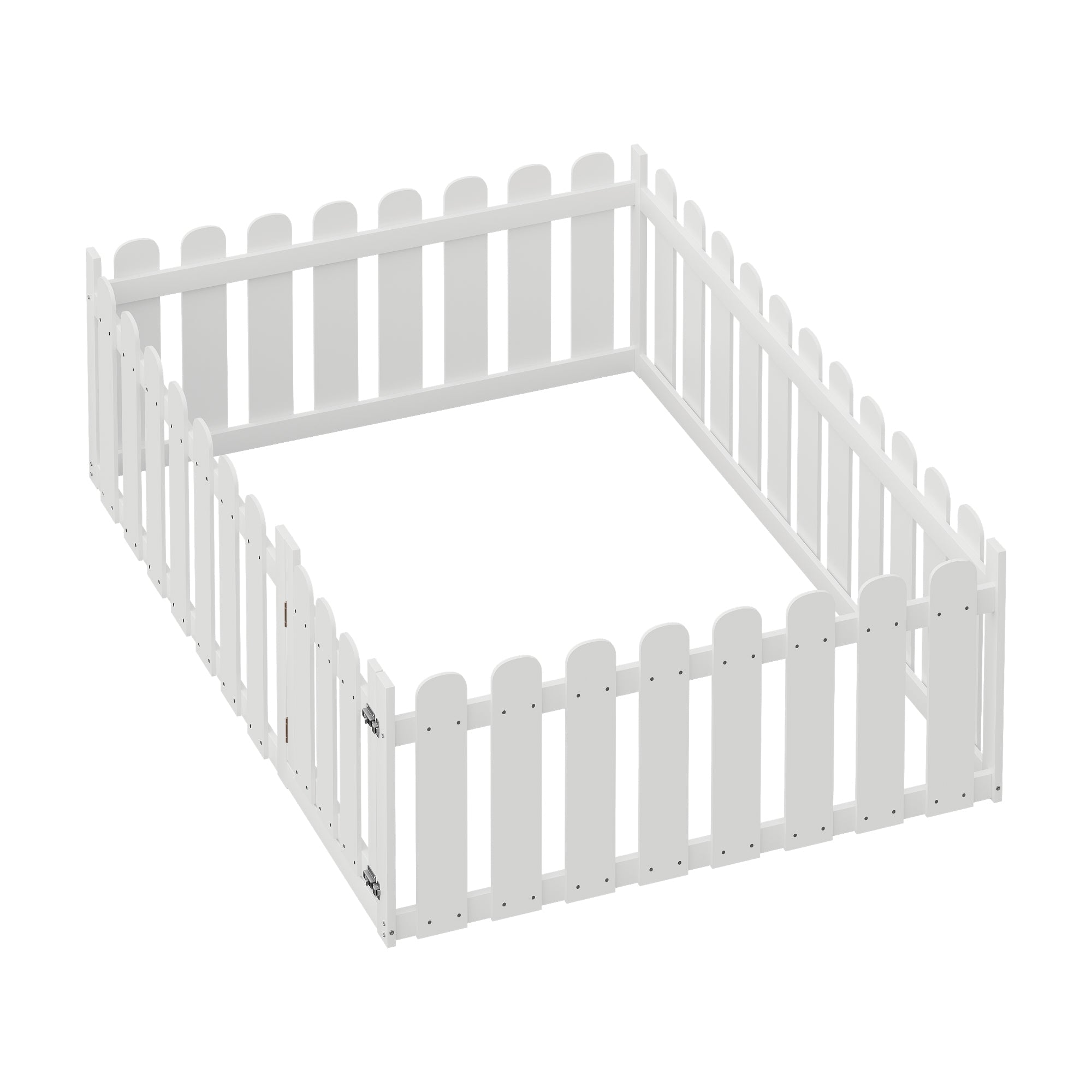 Logidon kinderbed 140 x 200 cm wit met deur houten bedframe
