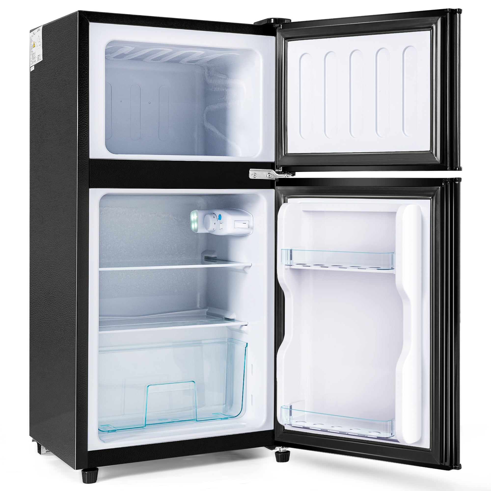 Logidon koel-vriescombinatie dubbele deur 86,8 cm hoog premium zwart