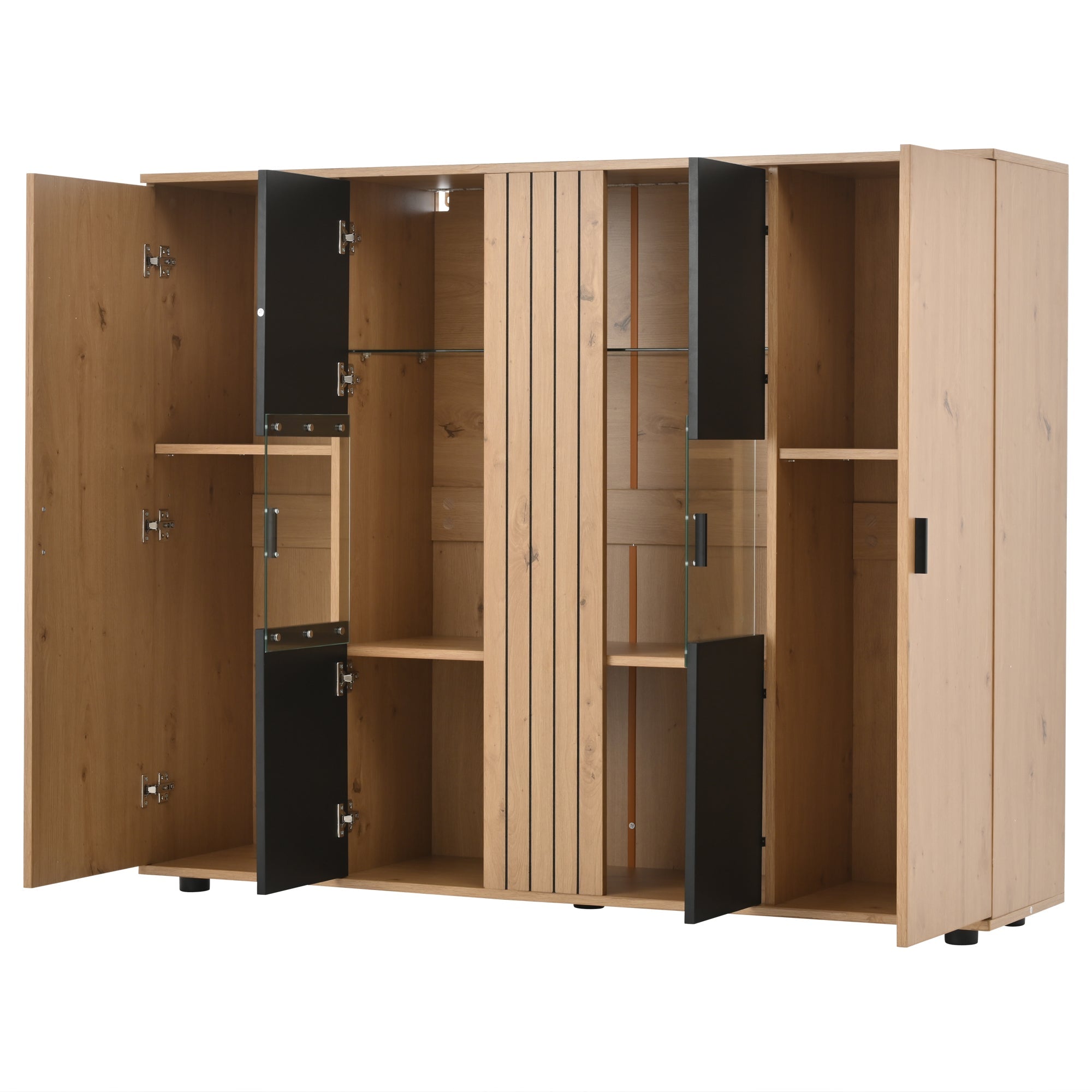 Logidon sideboard 140 x 35 x 113 cm Adjustable dividers 4 doors