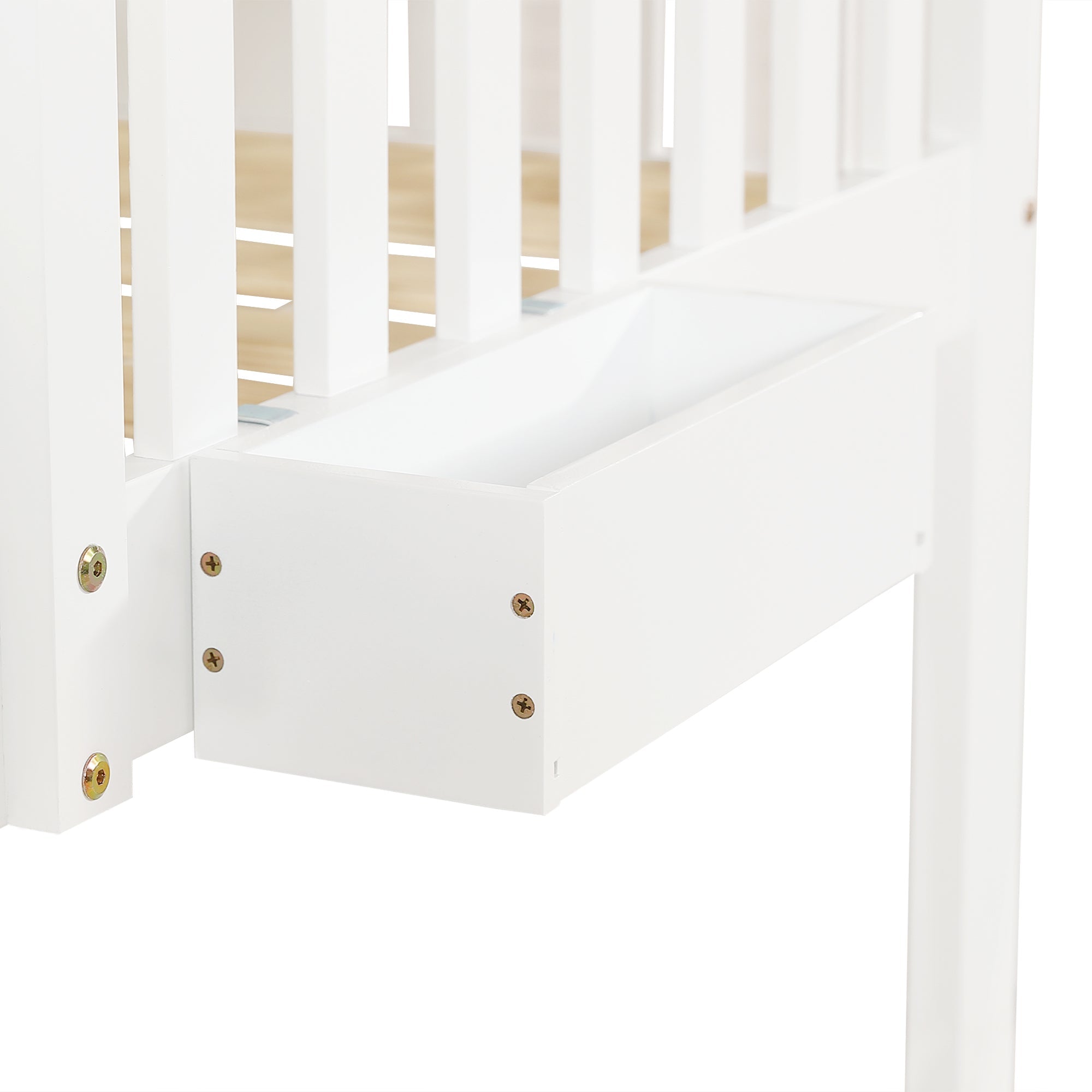 Logidon stapelbed 90x200 wit met dak, raam en 2 lades