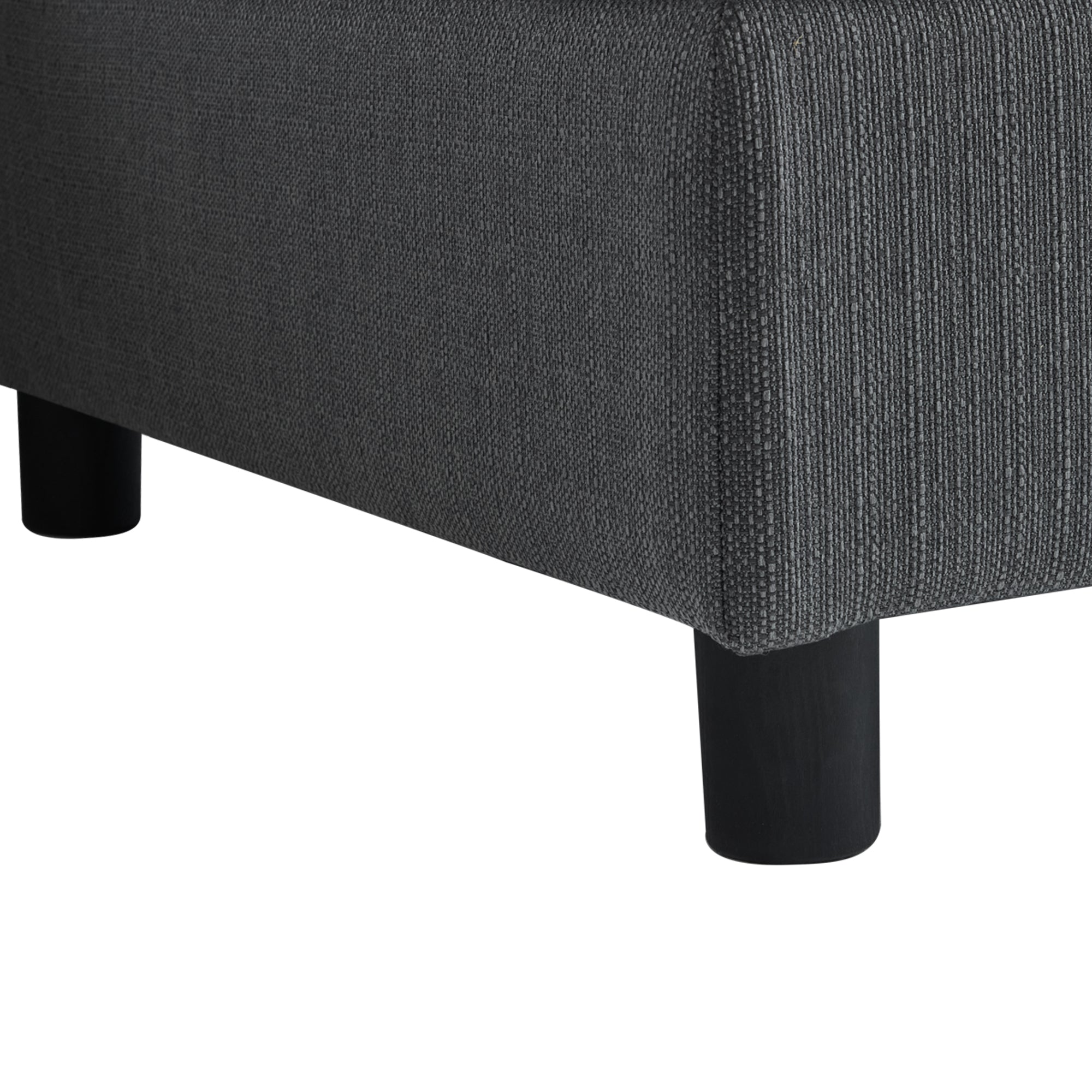Logidon Modern Design Bank Hoekbank met Voetenbank Grijs 220 cm