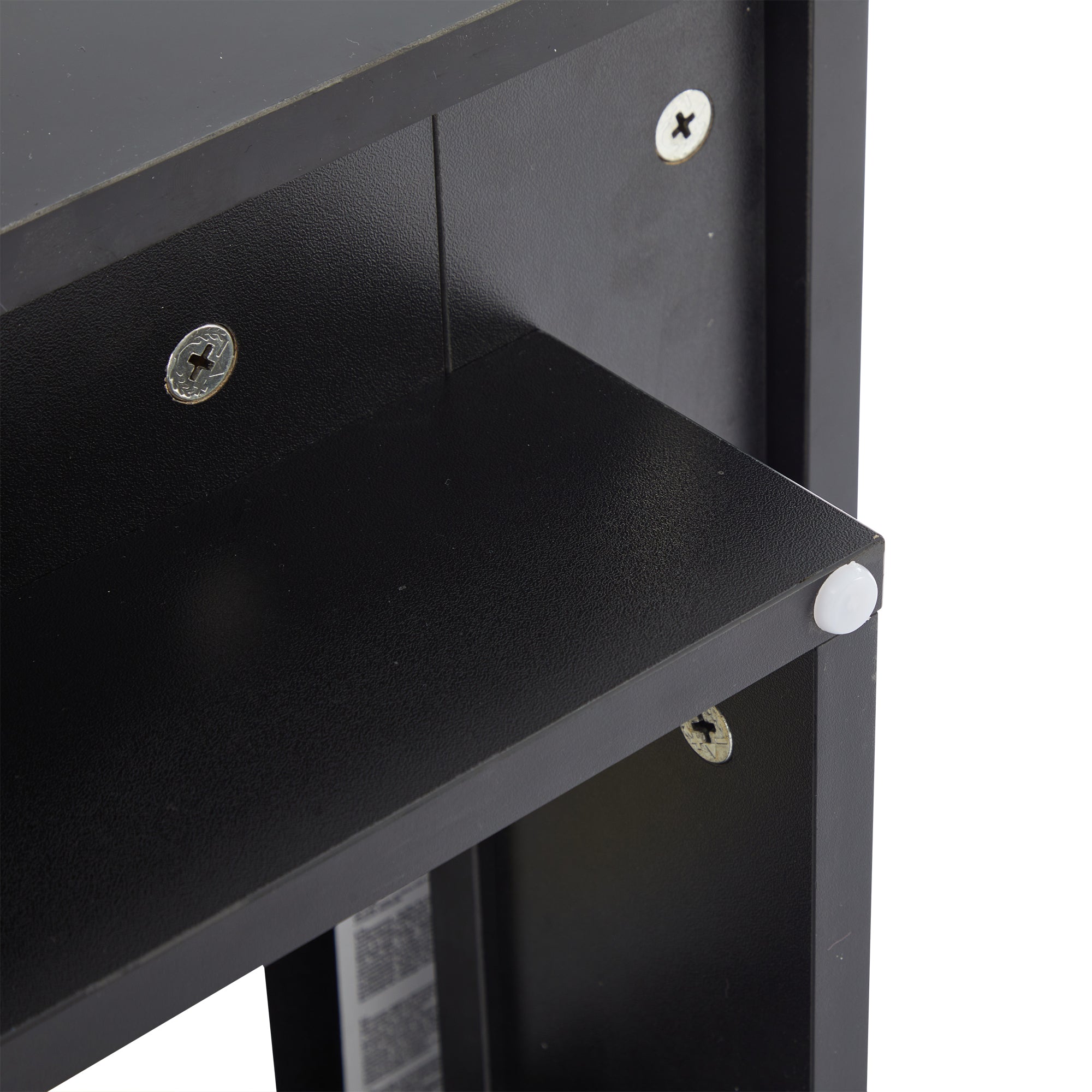 Logidon Hoogglans Salontafel Zwart Wit 75x75 Cm Met 4 Laden