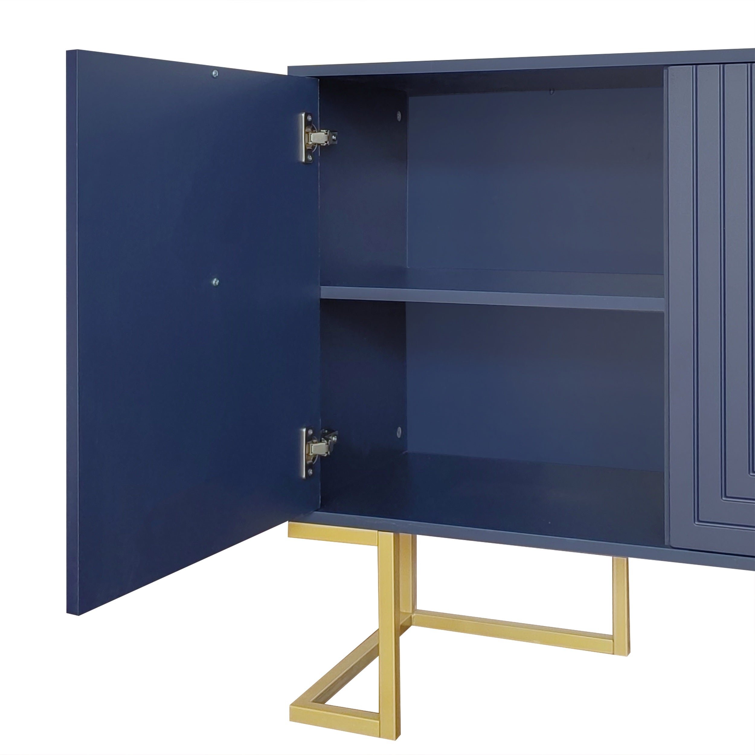 Logidon marineblauw dressoir met 3 deuren en verstelbare planken