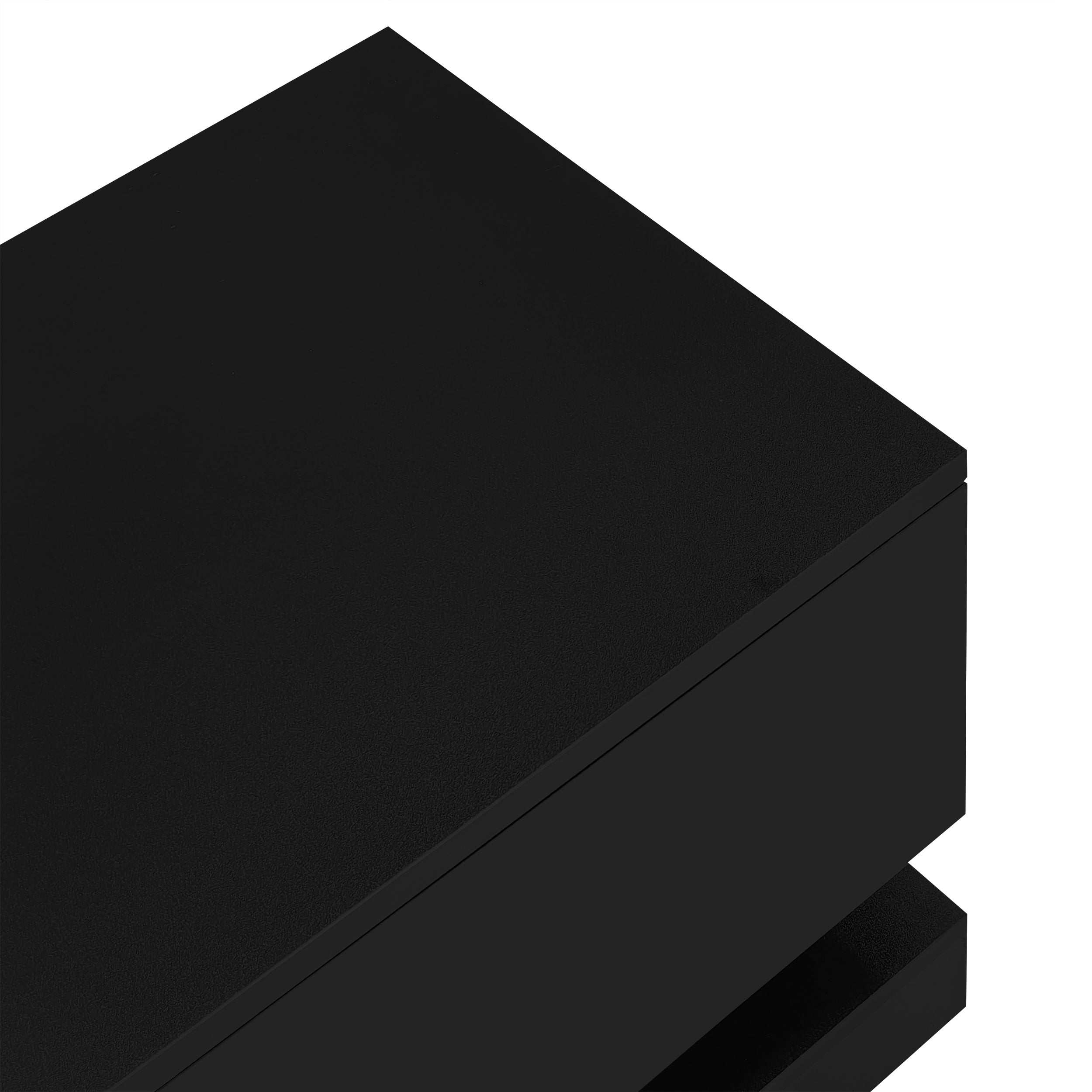 Logidon Zwart Hoogglans TV-meubel 160 CM Met LED 2 Laden